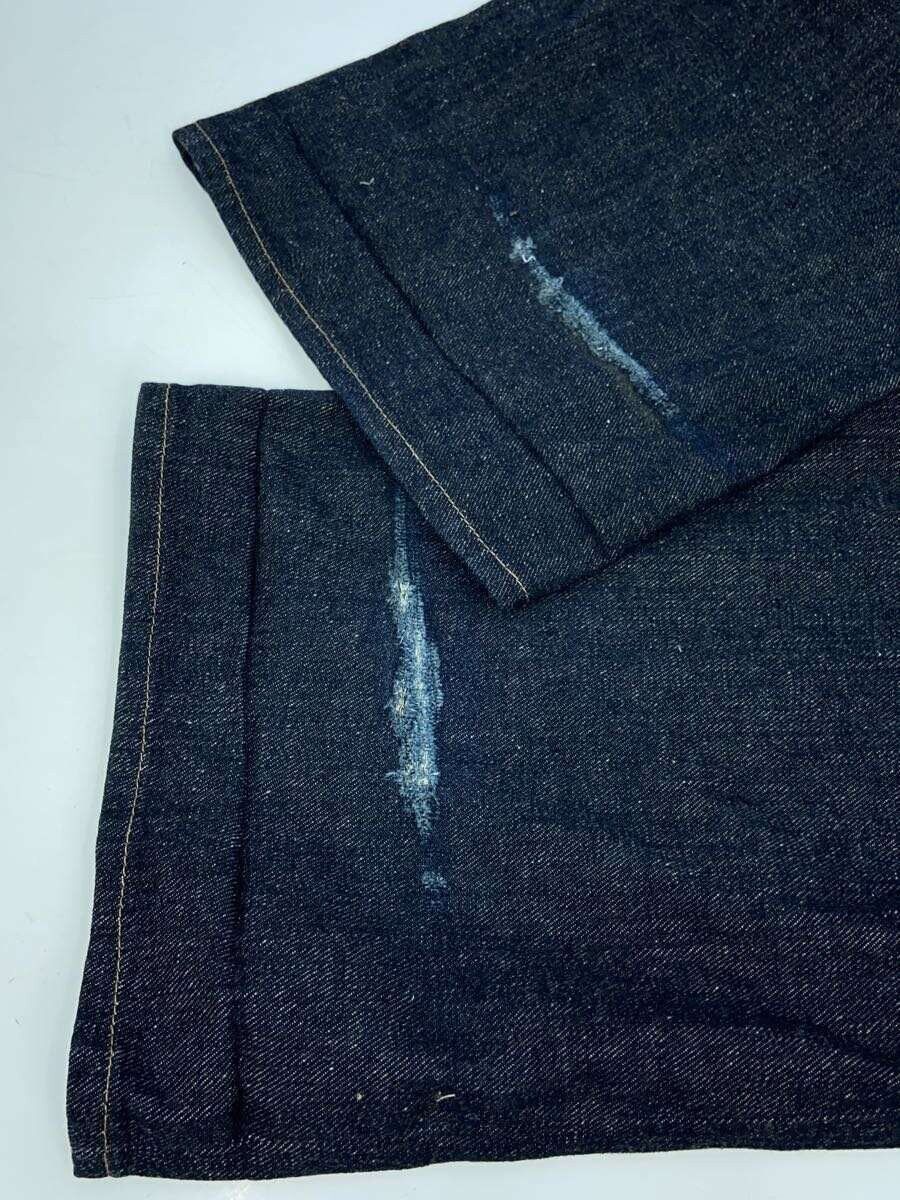 Cotton Denim Trousers C. 1920s Damaged Indigo