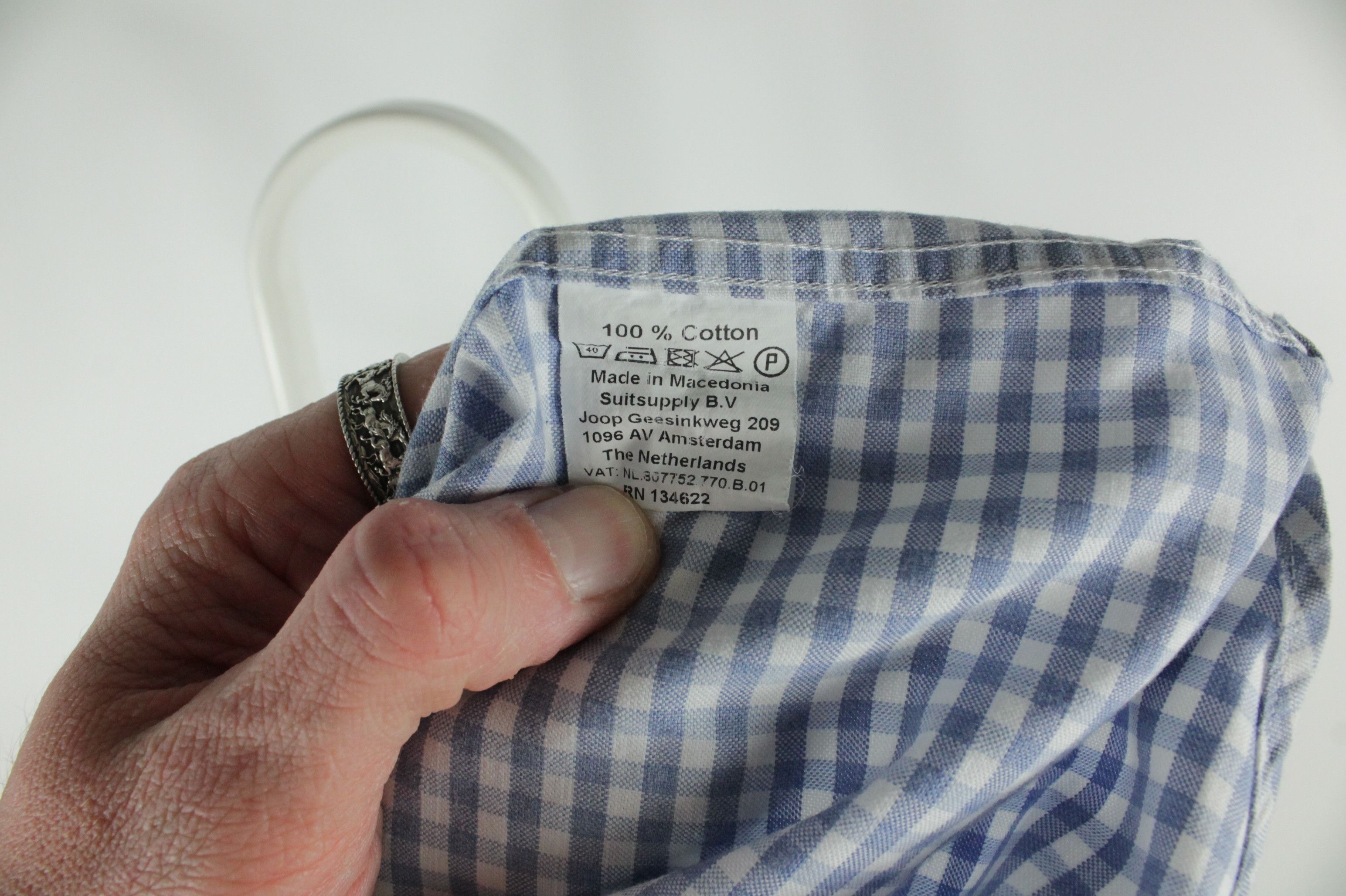 Suitsupply Suitsupply Monaco Cotton Two Ply Slim Fit Check Formal Shirt Size US L / EU 52-54 / 3 - 7 Thumbnail