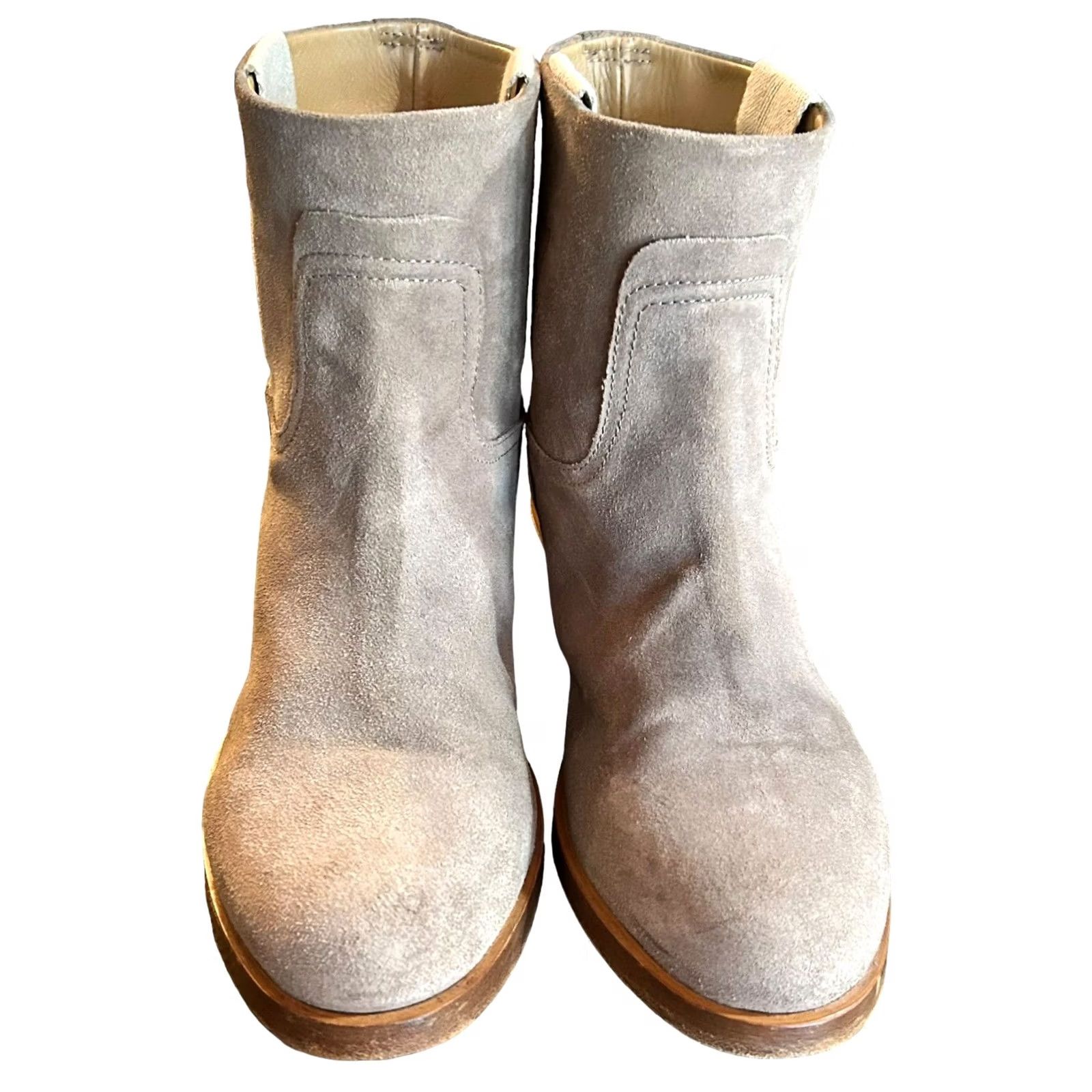 Rag & Bone Rag & bone Holly Ankle Boots Suede Pull On Gray Taupe Women’s US 6.5 EU 37 UK 4.5 Sz 39 or 9 Size US 7 / IT 37 - 3 Thumbnail