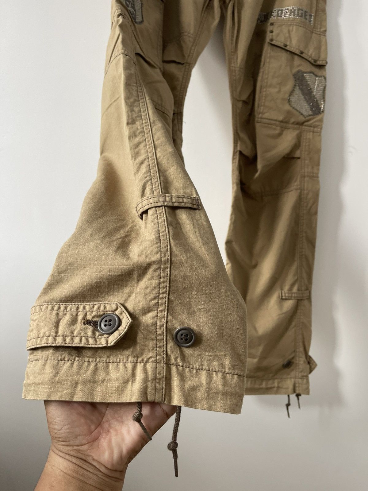 Seditionaries Rare Vintage RATTLE TRAP Japan Parachute Bondage Cargo Pant Size US 34 / EU 50 - 2 Thumbnail