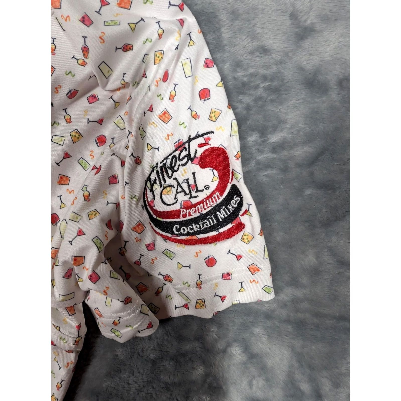 johnnie-O johnnie-O Featherweight Polo Shirt Mens Small Cocktail Print Party Golf UPF 50 Size US S / EU 44-46 / 1 - 4 Thumbnail