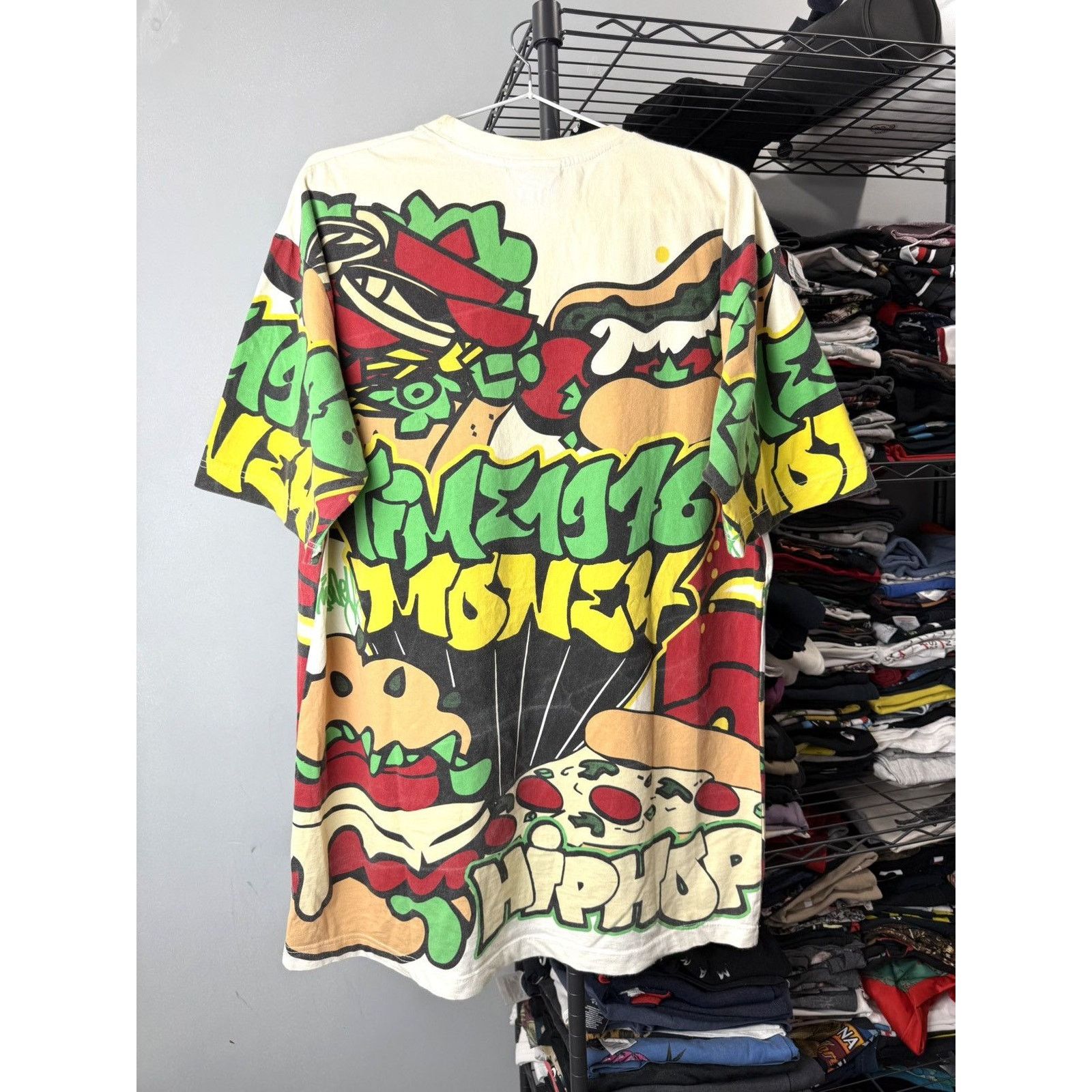 Rap Tees Rare! 1990’s Vintage Graffiti Rap Time Money T Shirt Size US L / EU 52-54 / 3 - 9 Thumbnail