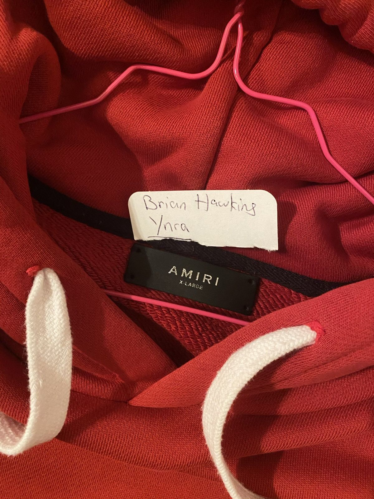 Amiri Amiri Leather-Accented Varsity Pullover Hoodie Size US XL / EU 56 / 4 - 2 Thumbnail