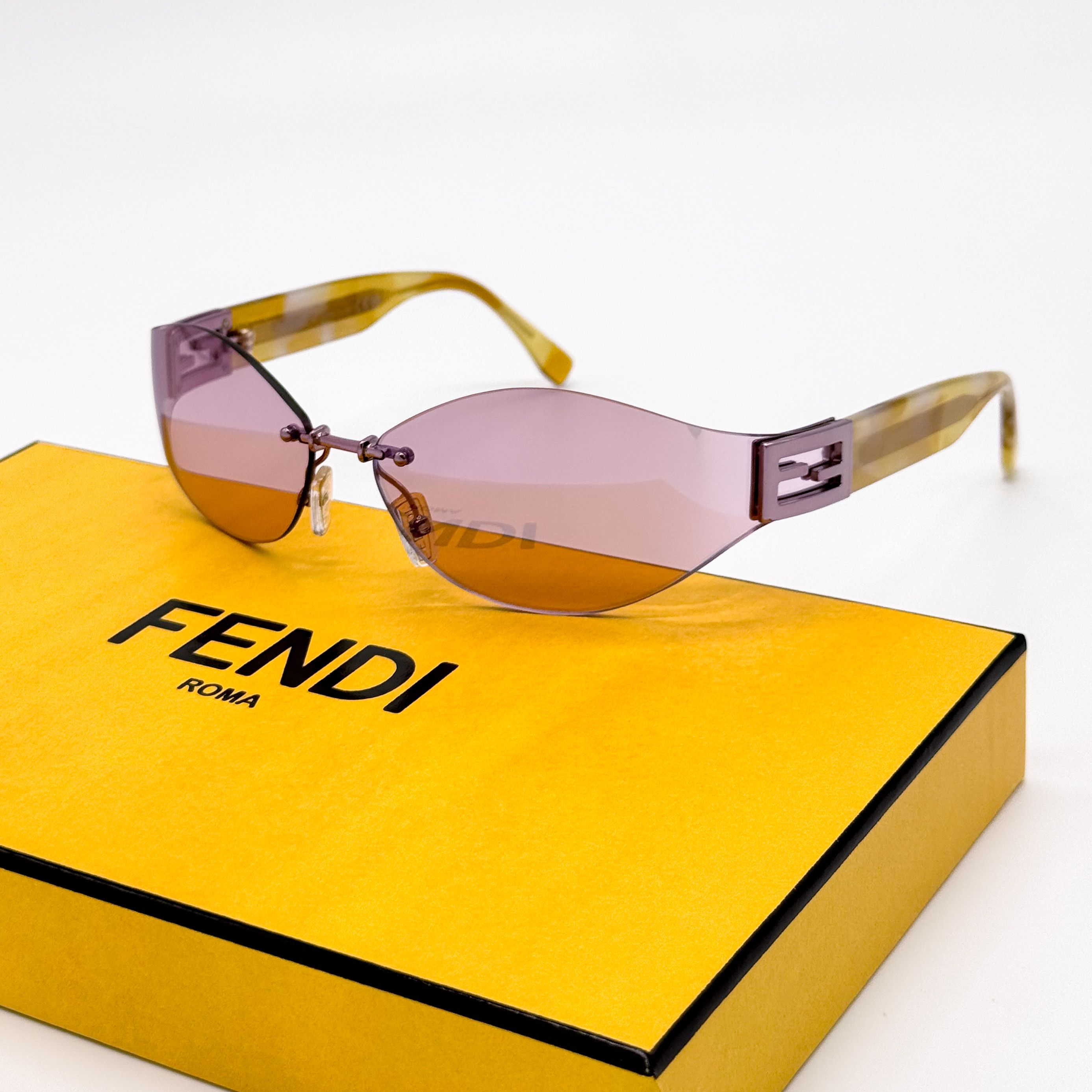 NEW FE40100I 72S FENDI SHINY PINK WOMEN FENDI SUNGLASSES FENDI NEW FENDI FE40100I 72S SHINY PINK WOMEN SUNGLASSES  main image 2