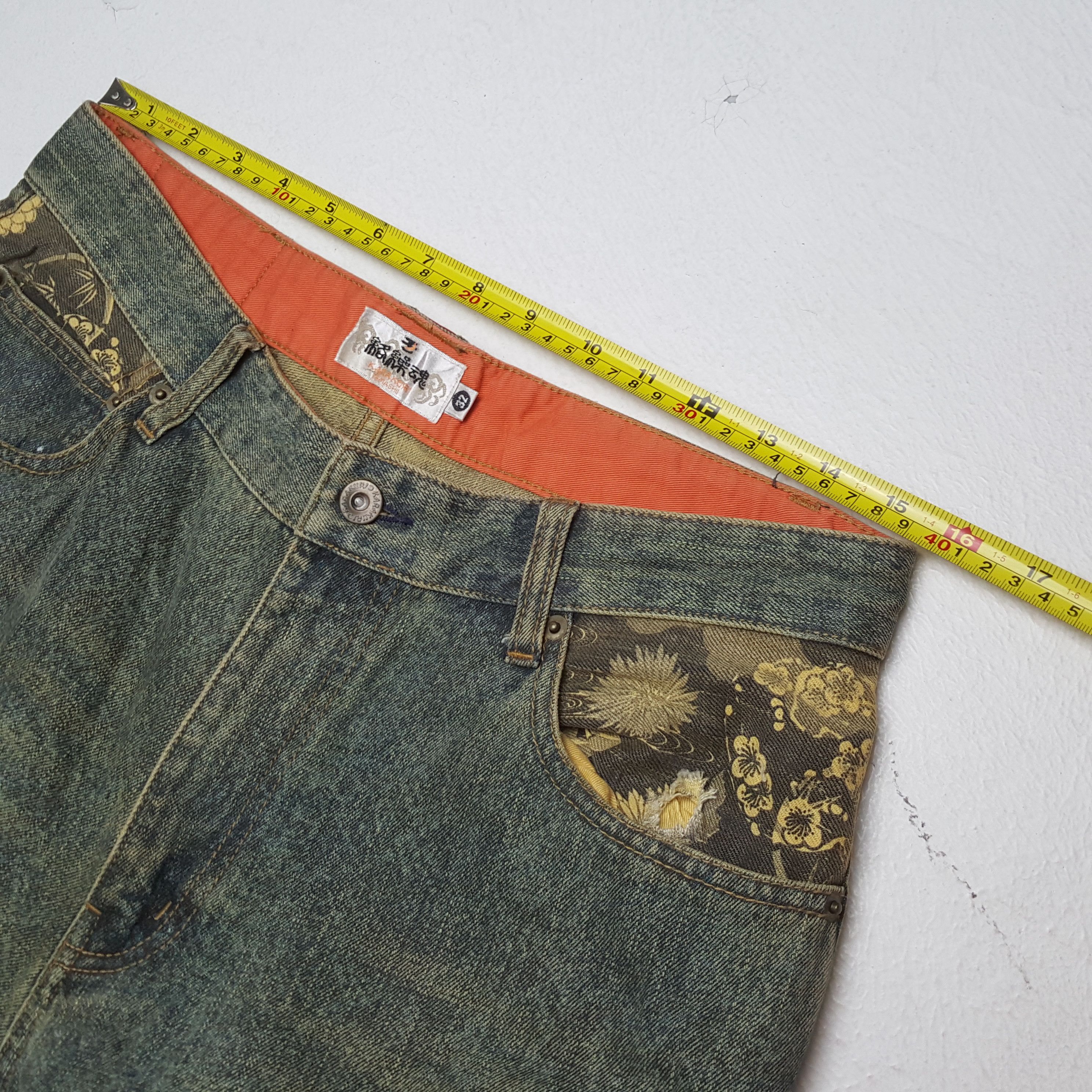 Japanese Brand × Vintage Vintage KARAKURI TAMASHI Japanese Brand Designer Jeans Size US 31 - 7 Thumbnail