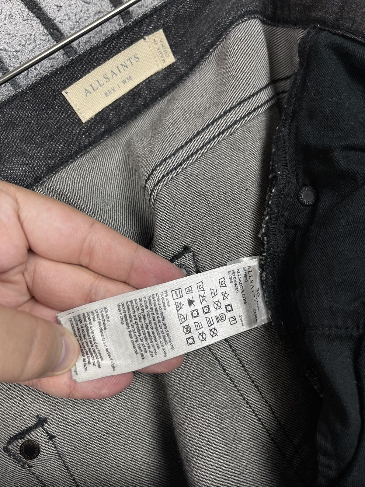 Allsaints Allsaints Rex Damaged Slim Fit Jeans Men’s Size 30 Size US 30 / EU 46 - 16 Thumbnail