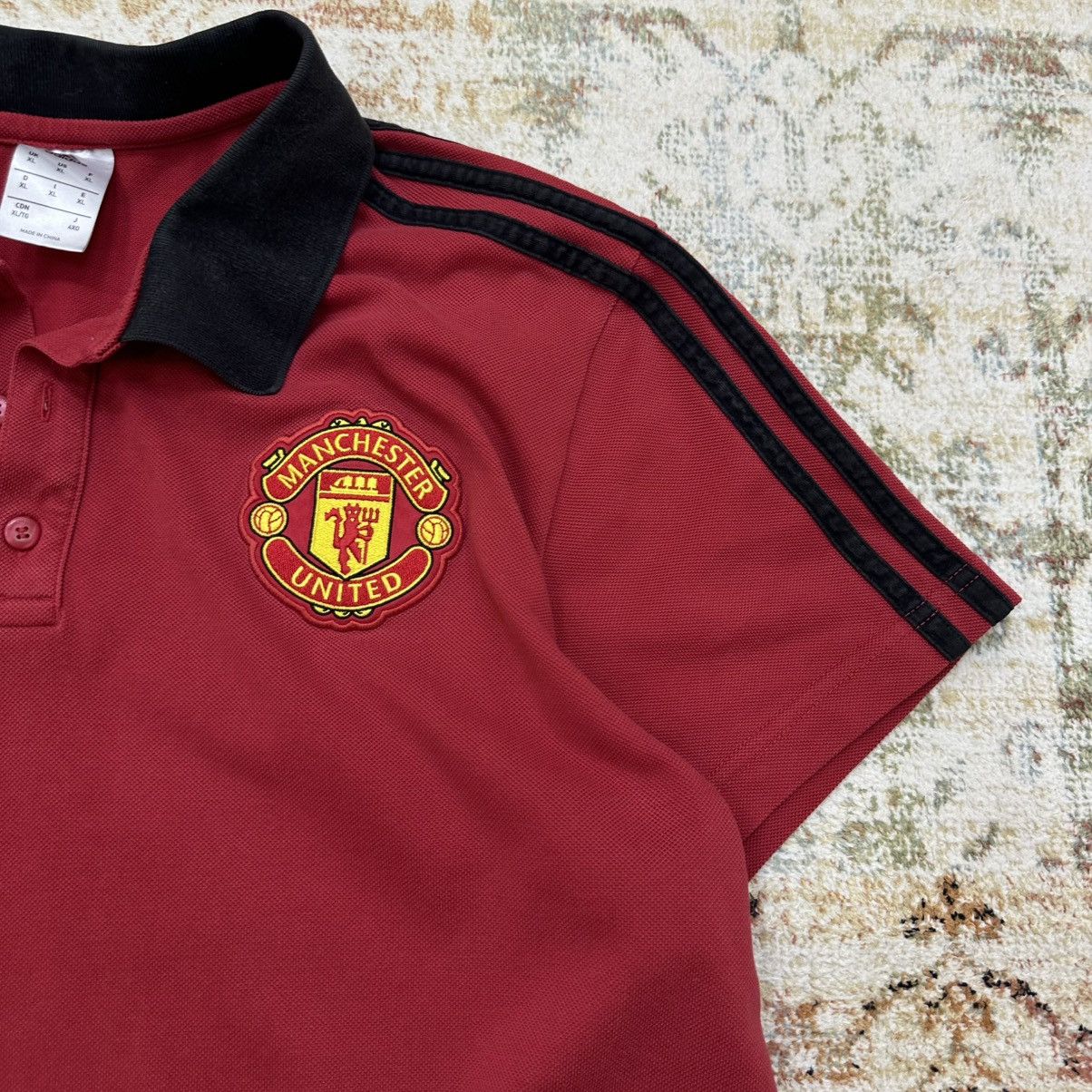 Adidas Vintage Manchester United Adidas Polo T-shirts Fc Team Y2K Size US XL / EU 56 / 4 - 6 Thumbnail