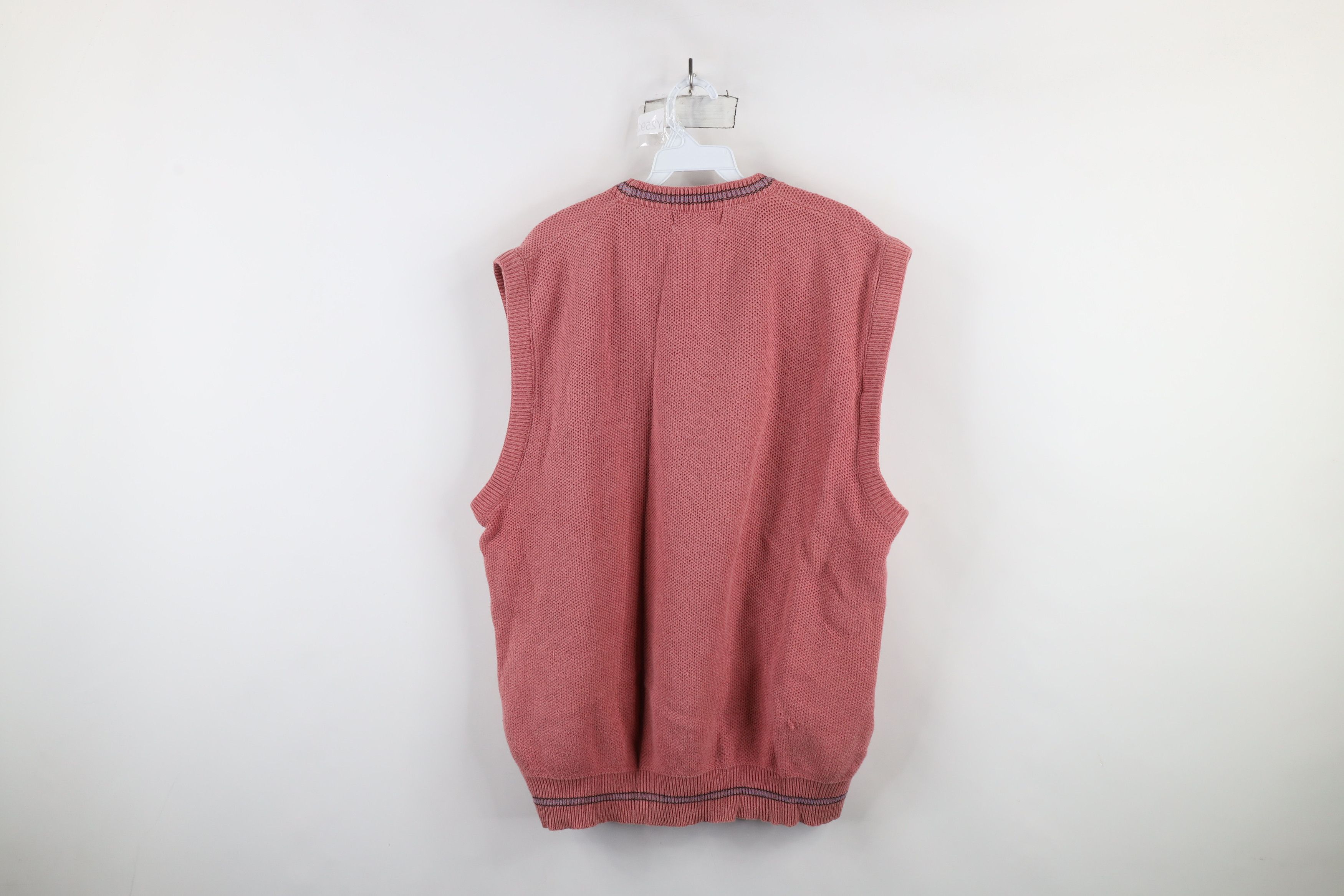 Vintage Vintage 90s Streetwear Knit Golf Sweater Vest Pink USA Size US XL / EU 56 / 4 - 8 Thumbnail