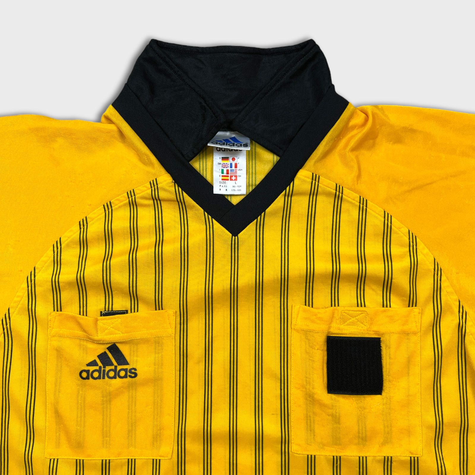 Adidas × Vintage Vintage 90s Adidas Jersey Large Referee Stripe Soccer Shirt Size US L / EU 52-54 / 3 - 2 Thumbnail