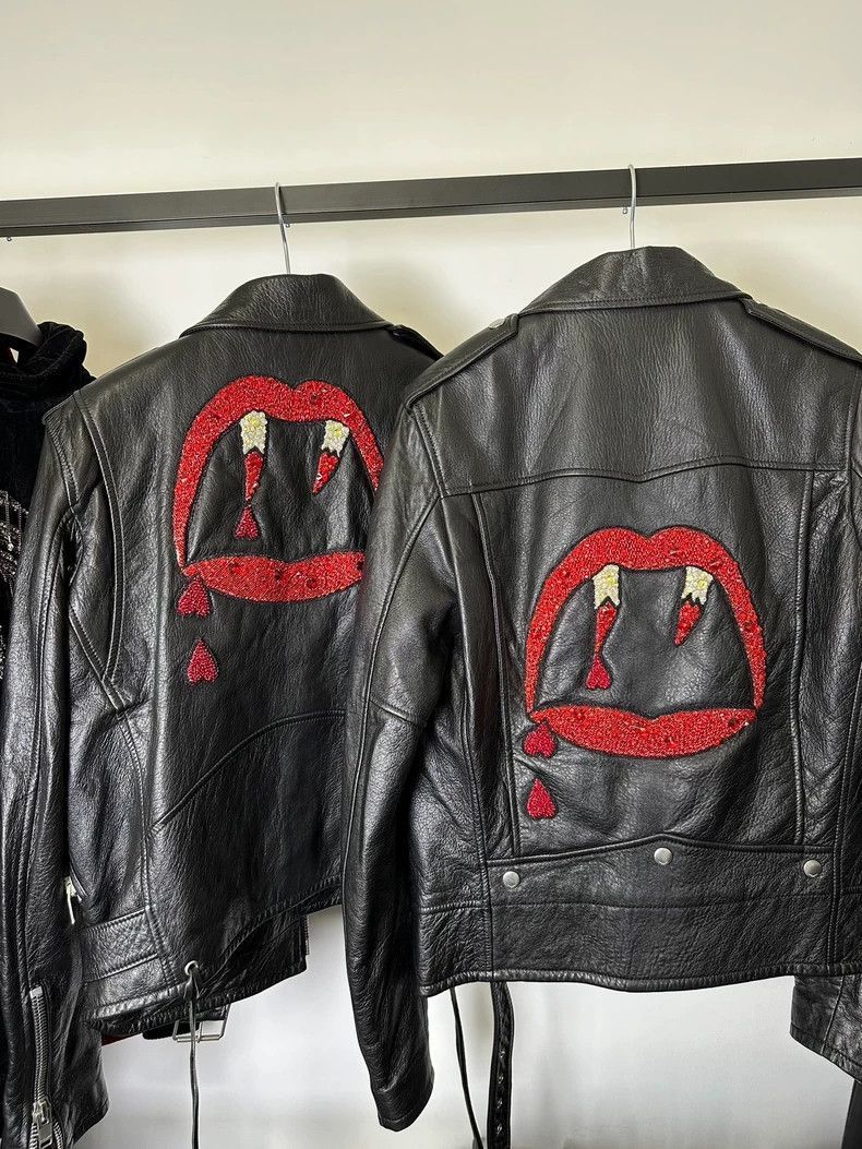 Saint Laurent Paris saint laurent “blood luster” leather jacket