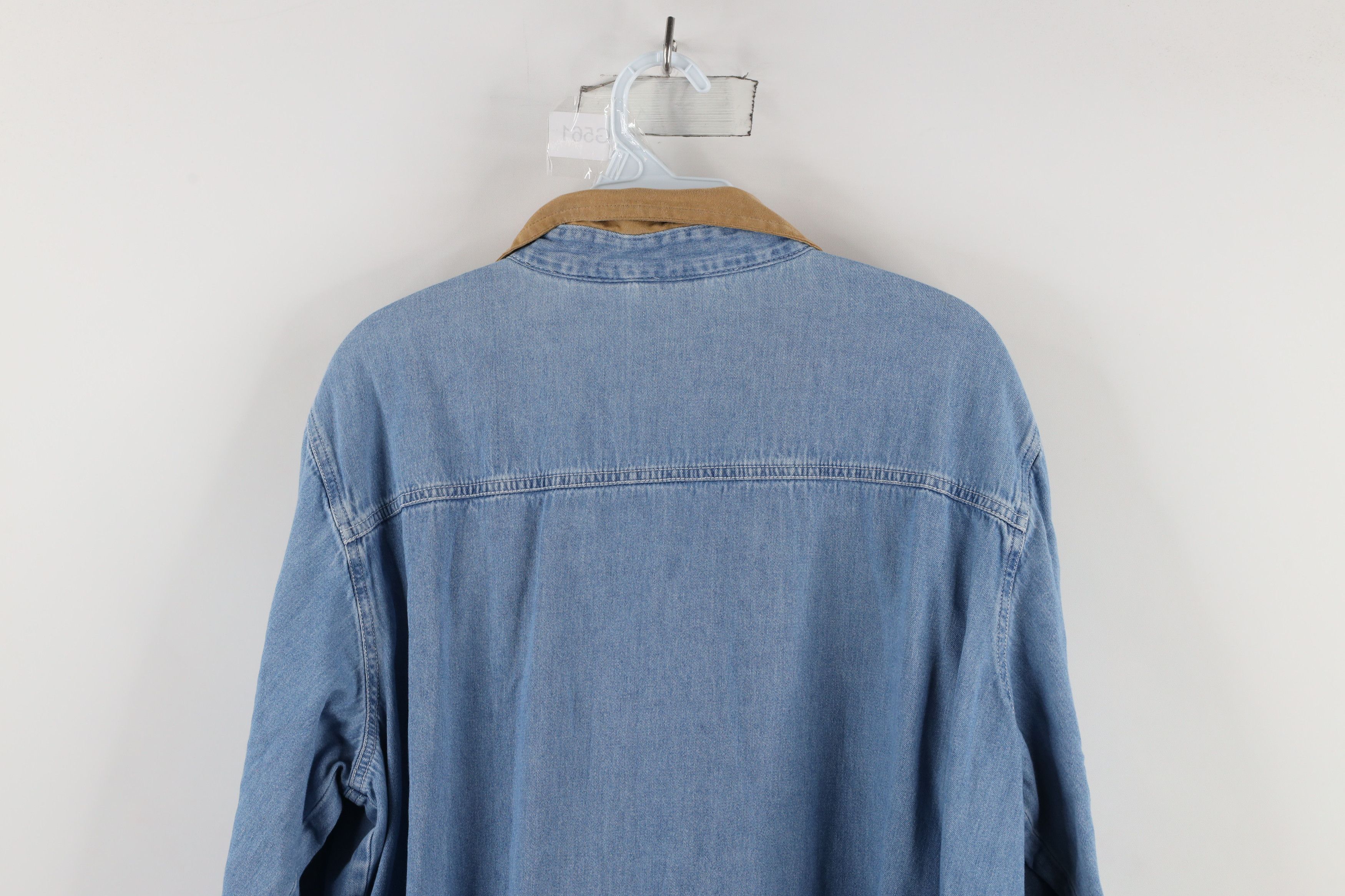Vintage Vintage 90s Streetwear Garden Pumpkin Denim Button Shirt Size XXL / US 16-18 / IT 52-54 - 13 Thumbnail