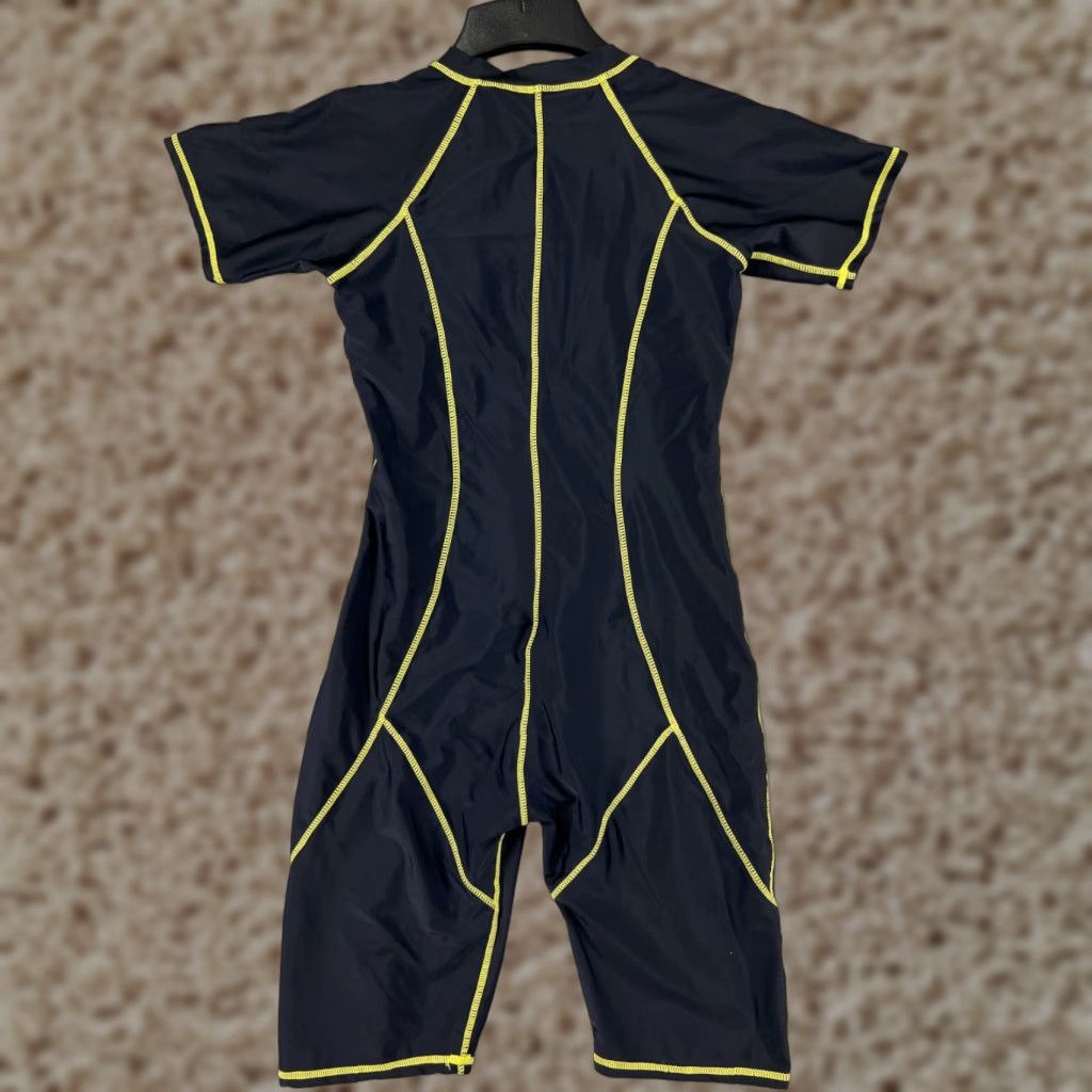 Vintage ROSKIKI Swimsuit One Piece Women's Black Short Sleeve Sports Nylon Logo Size M Size 32" / US 10 / IT 46 - 1 Thumbnail