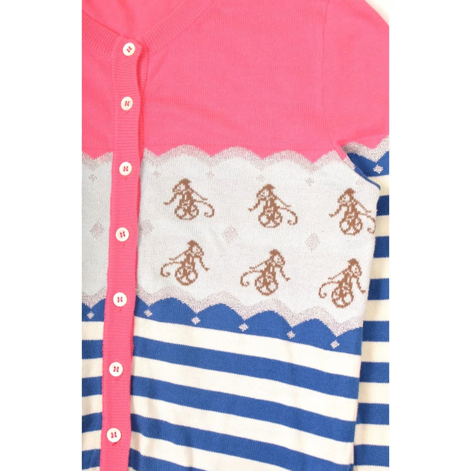 Alexander McQueen Alexander McQueen Monkey Intarsia Cardigan Sweater MC1070481 Size S Womens Multicolor Size S / US 4 / IT 40 - 2 Thumbnail