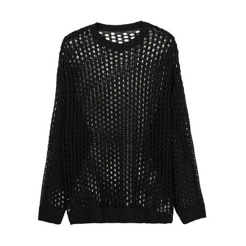 Aran Isles Knitwear × Hypebeast × Japanese Brand knitted sweater with holes Size US L / EU 52-54 / 3 - 4 Thumbnail