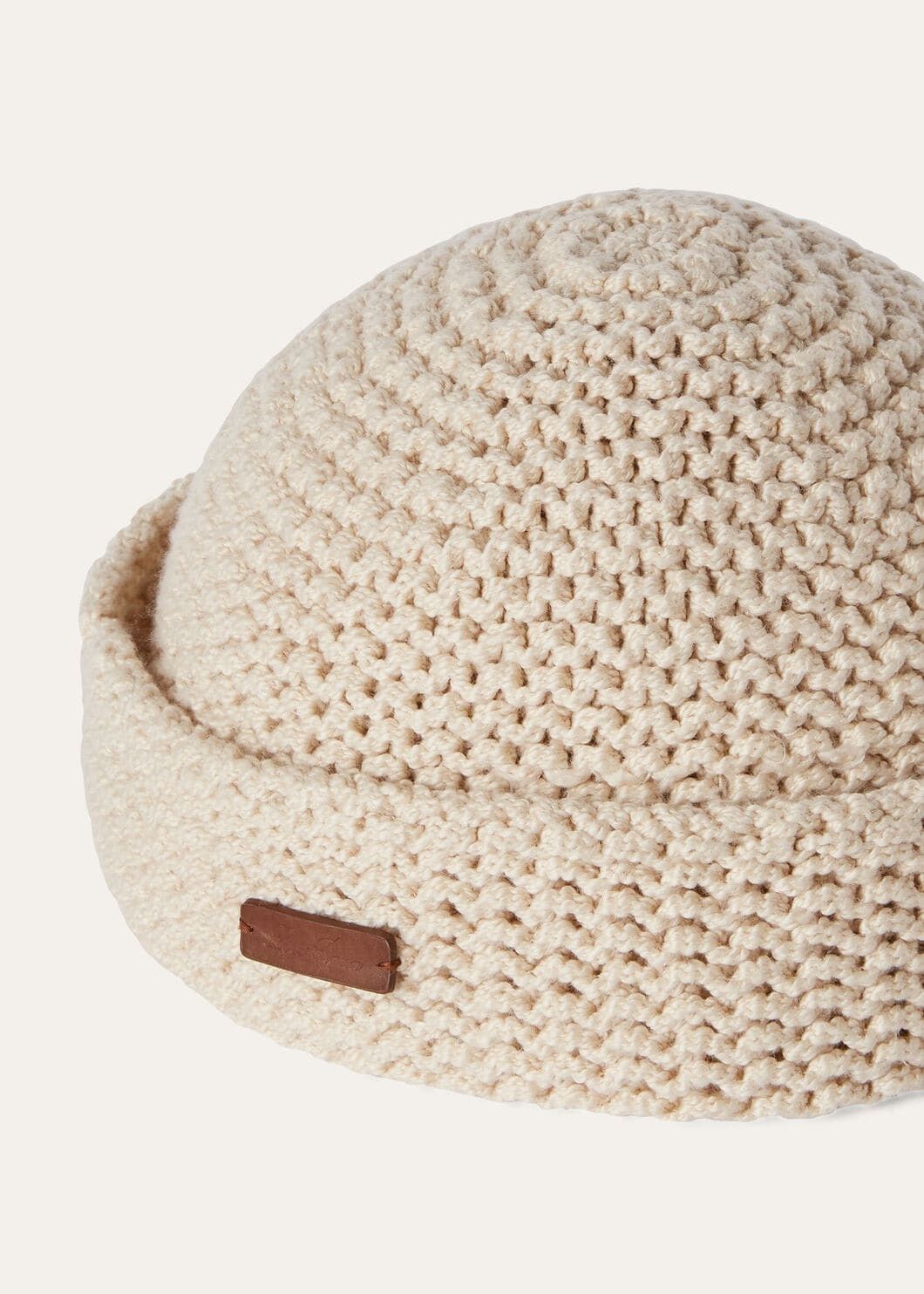 Loro Piana o1srvl11e0325 FAO0615 Size: OS / Beanie Hat / Cap in Cream Size ONE SIZE - 4 Thumbnail