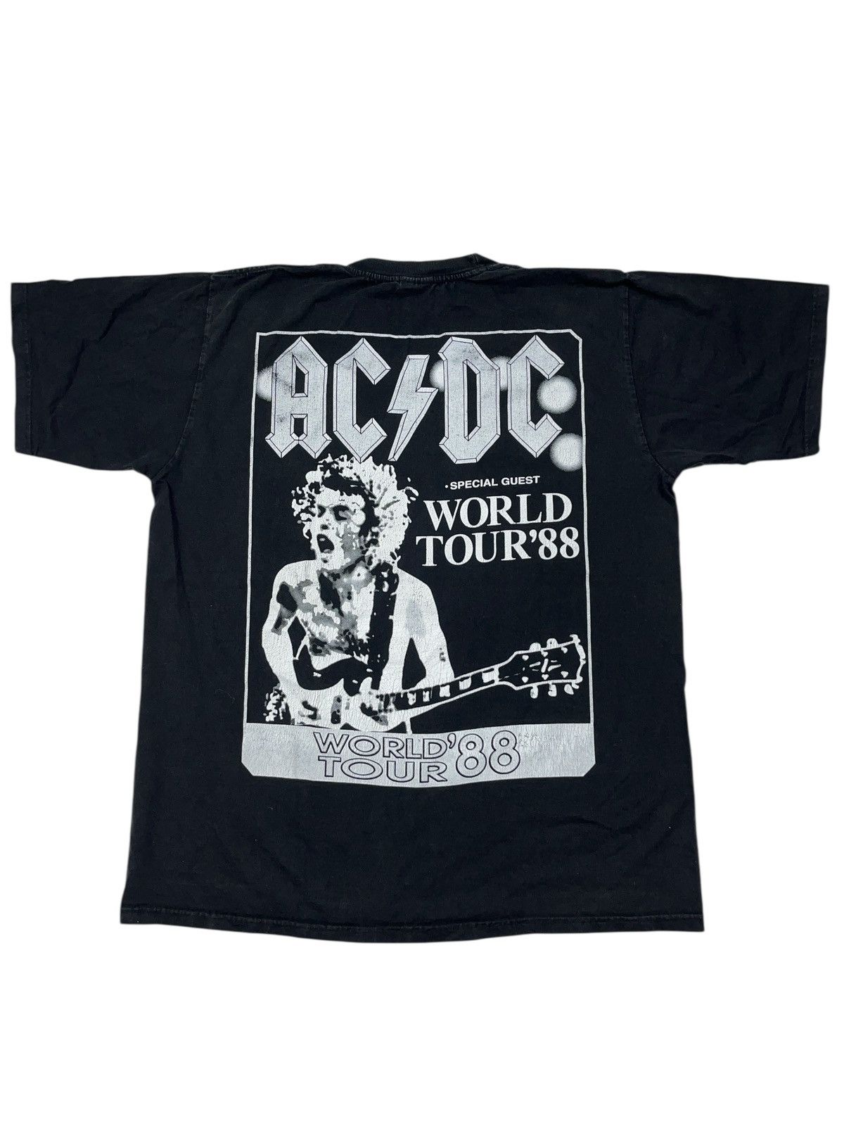 AC/DC × Band Tees × Vintage Vintage AC/DC 1988 World Tour Rock Band T-shirt Faded Size US XL / EU 56 / 4 - 8 Thumbnail