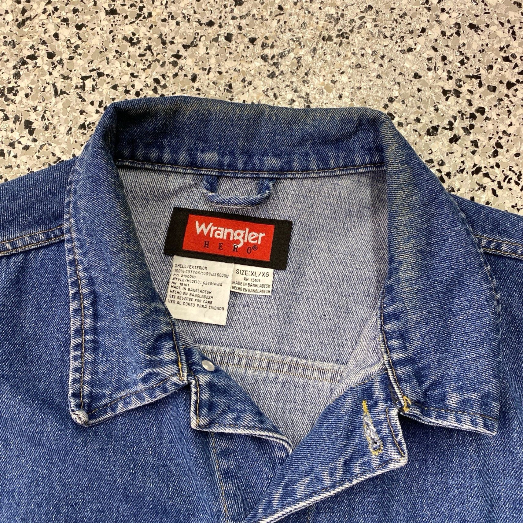 Wrangler VINTAGE Wrangler Hero Denim Jacket Western coat Jacket Regular XL Men Blue Denim Wrangler Rugged Wear Western 90s? Size US XL / EU 56 / 4 - 3 Thumbnail