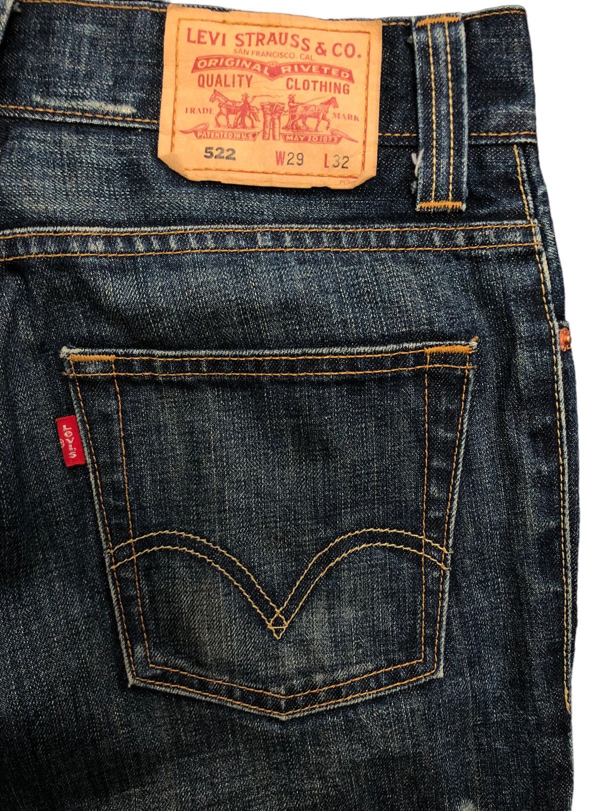 Levi's Vintage Levi's 522 Clawmark Distressed Denim Size US 31 - 15 Thumbnail