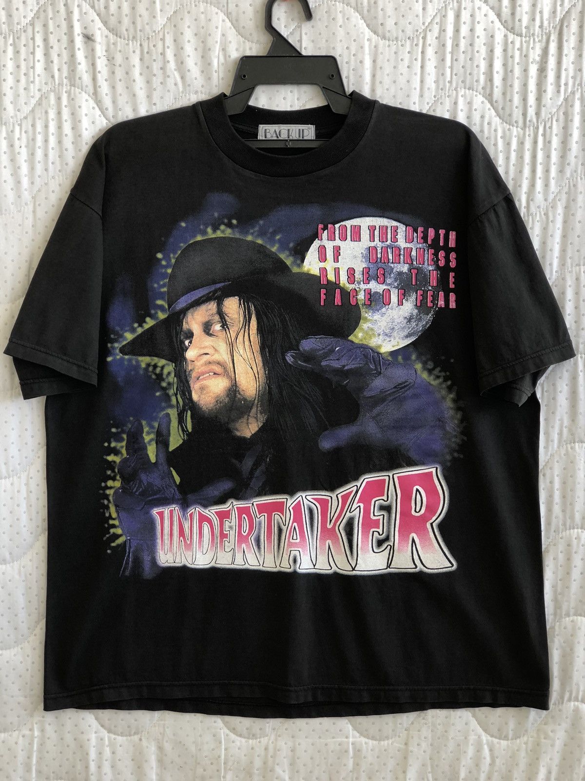 WWF Vintage UNDERTAKER Wrestling very Rare Size US L / EU 52-54 / 3 - 2 Thumbnail