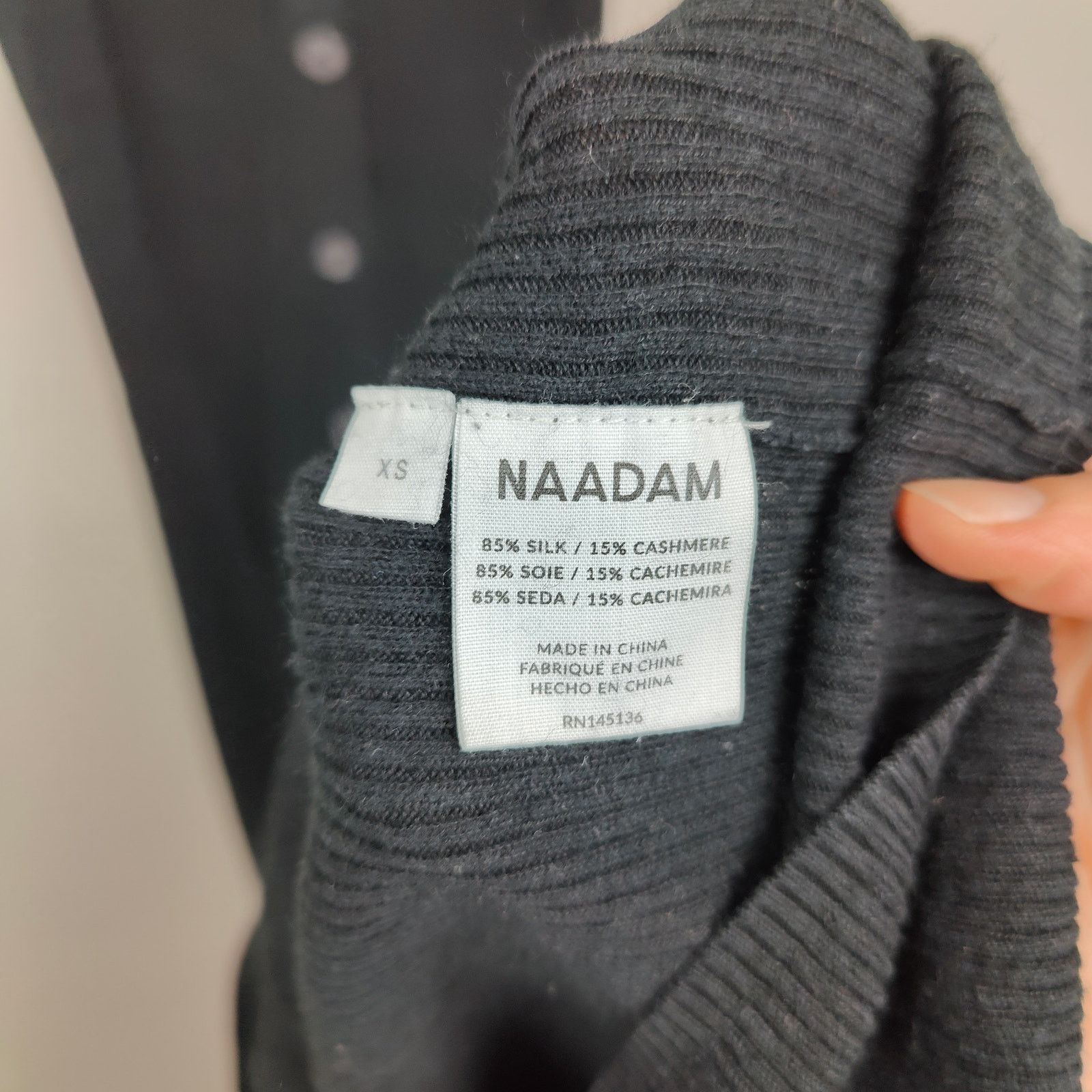 NAADAM Naadam Silk Cashmere Ribbed Tank Dress Womens XS Black Size XS / US 0-2 / IT 36-38 - 5 Thumbnail