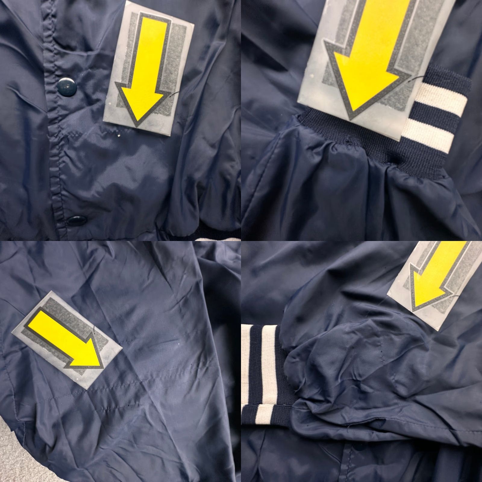 Vintage VINTAGE Win Wear Nylon Varsity Jacket Mens Large Navy Blue Snap Button Lined 70s Sports Casual تجرب Size US L / EU 52-54 / 3 - 9 Thumbnail