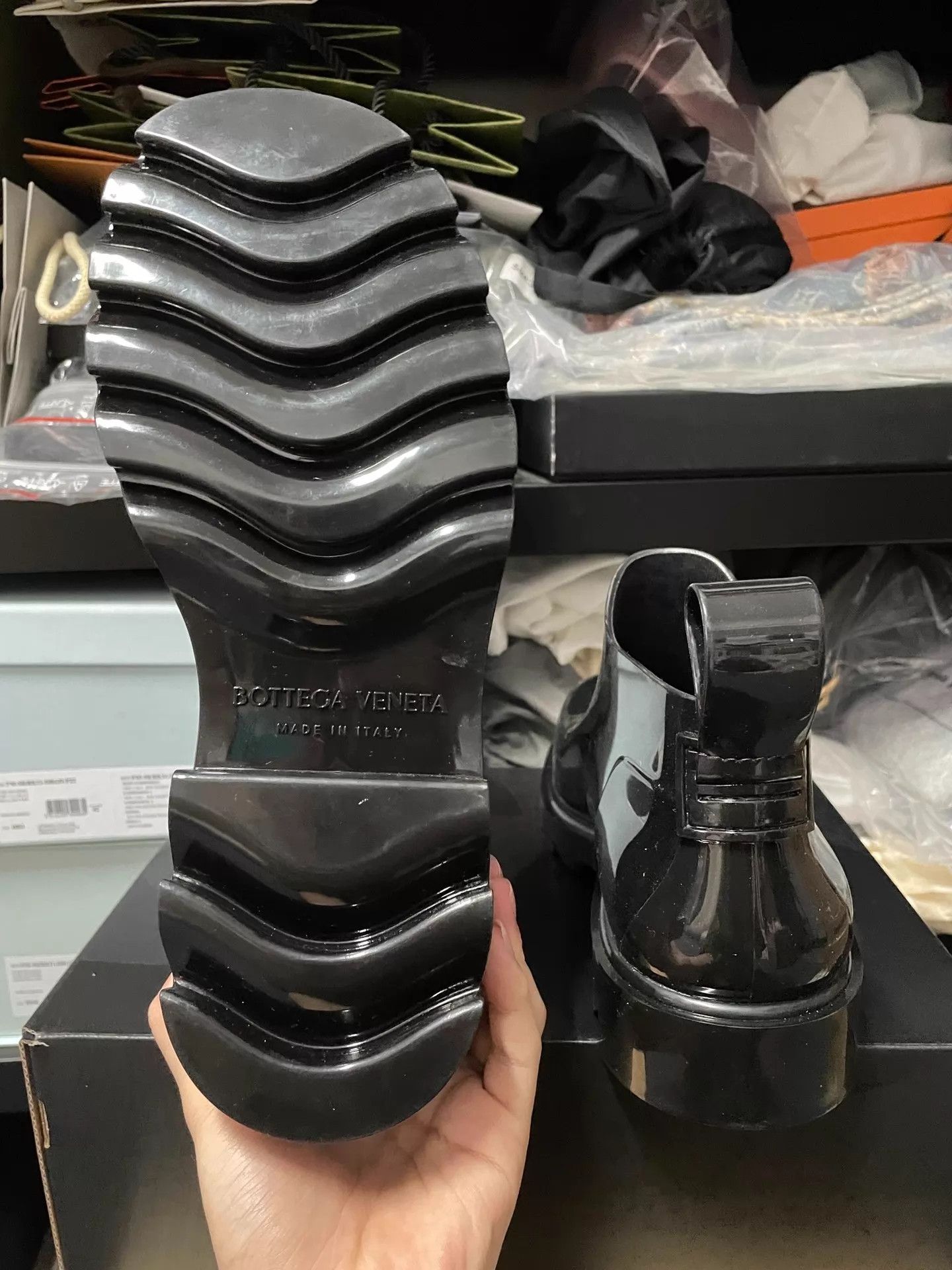 Bottega Veneta BOTTEGA VENETA black short rain boots 41 Size US 8 / EU 41 - 6 Thumbnail