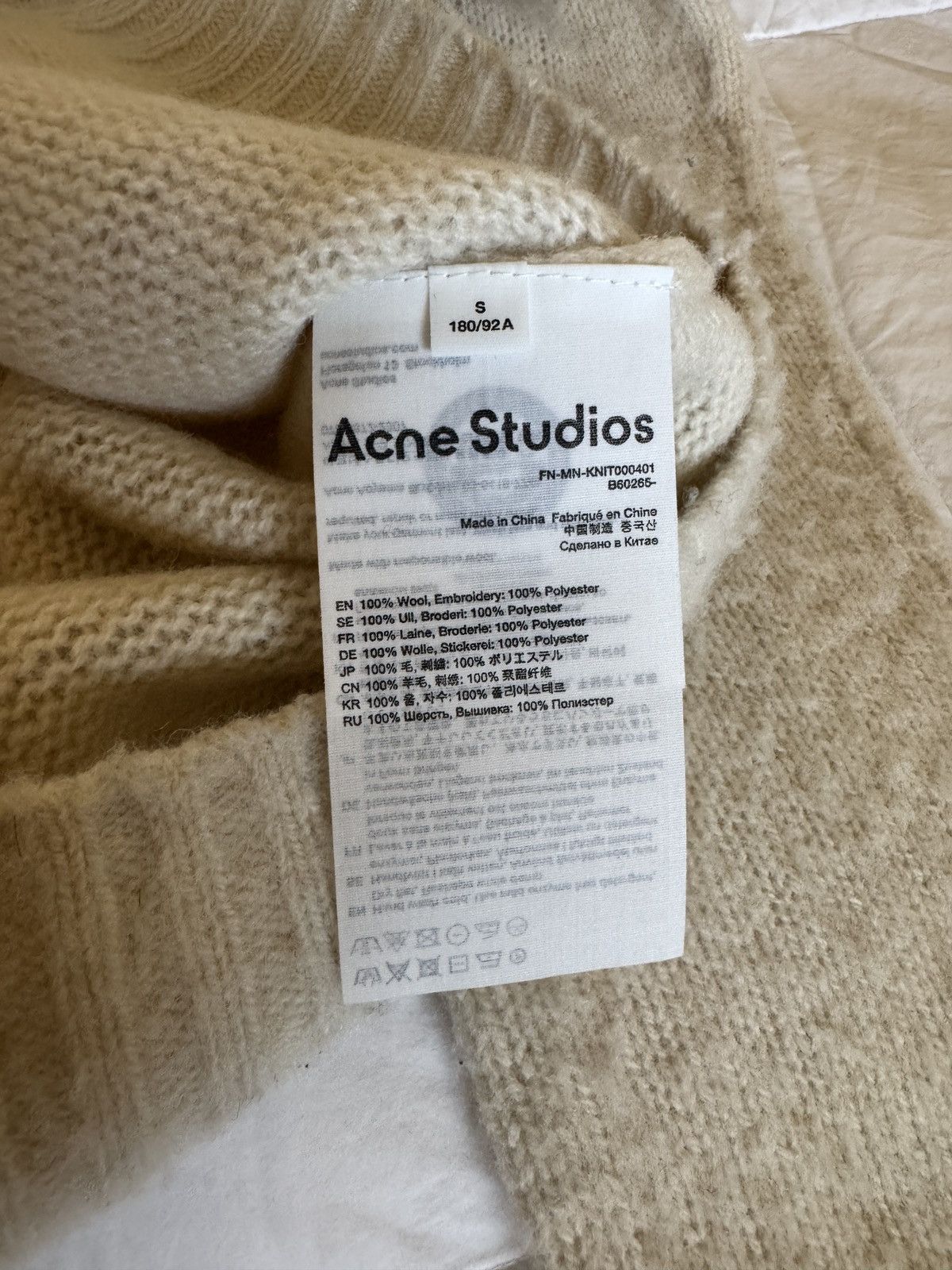 Acne Studios Acne Studios Logo Embroidered Knit Sweater Size US S / EU 44-46 / 1 - 6 Thumbnail