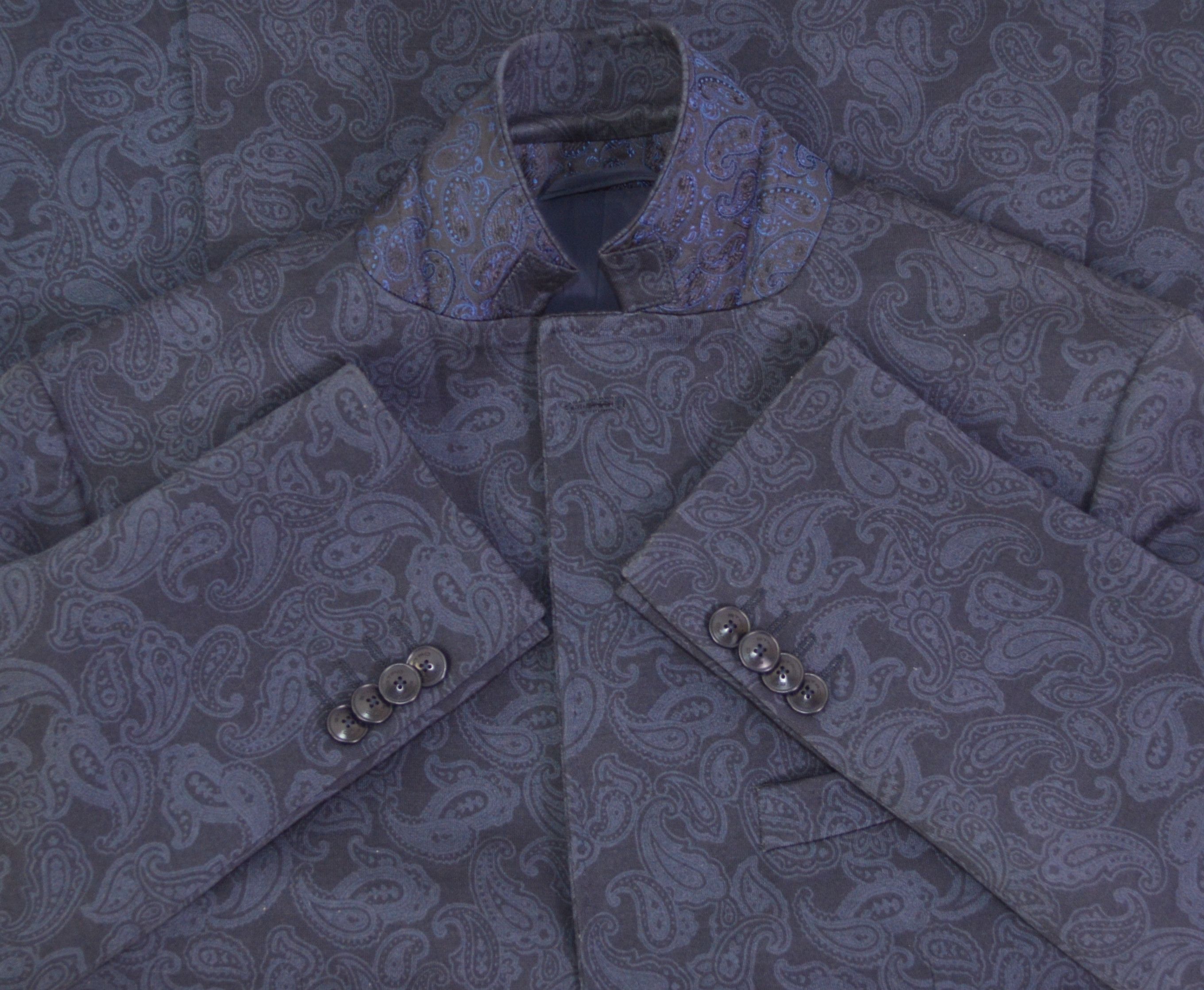 Etro Men's ETRO New Jersey Blazer 40US/UK 50IT Blue Cotton Size 40R - 2 Thumbnail