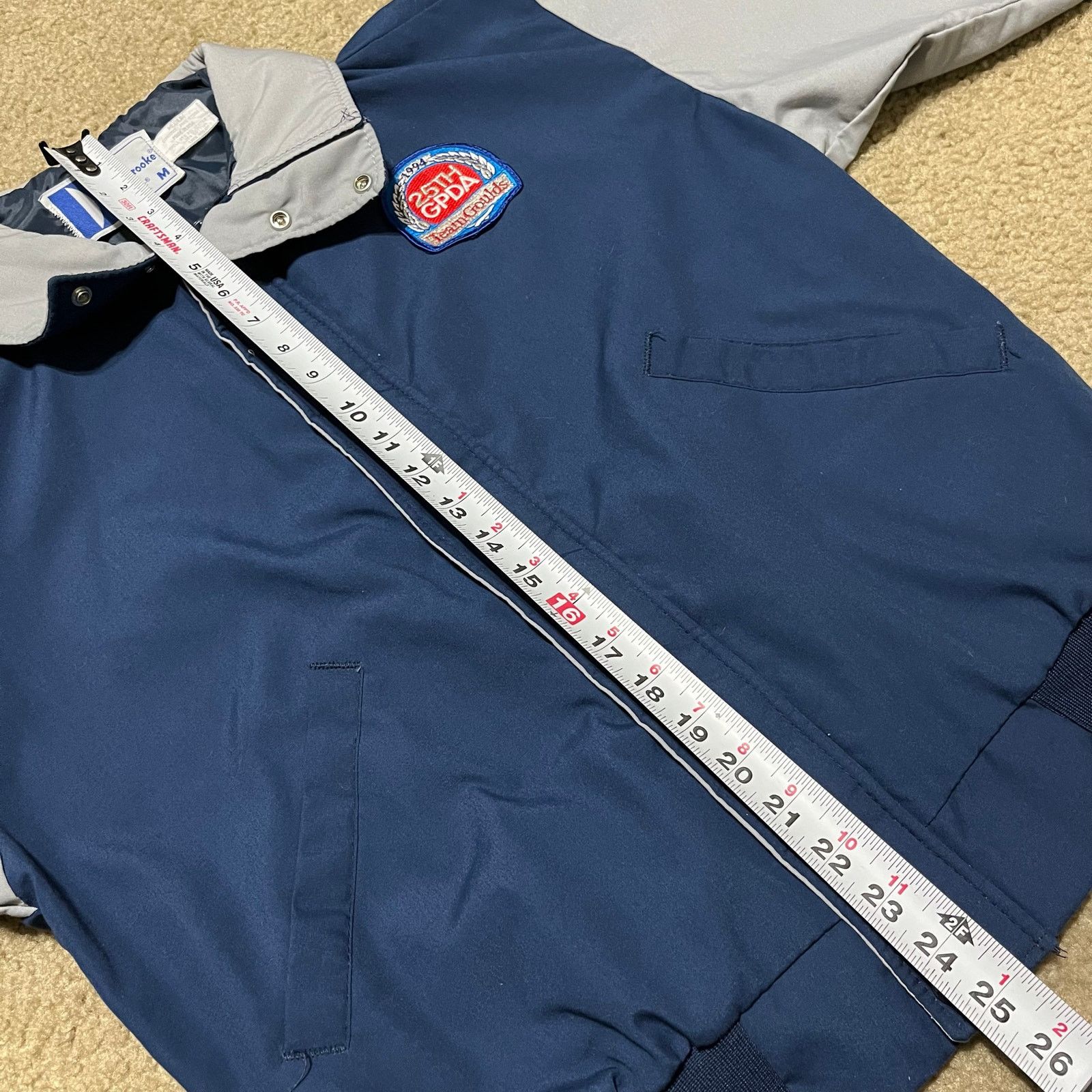 Dunbrooke Vintage 90s Dunbrooke 90s Navy and Grey Racing Jacket Medium Size US M / EU 48-50 / 2 - 4 Thumbnail