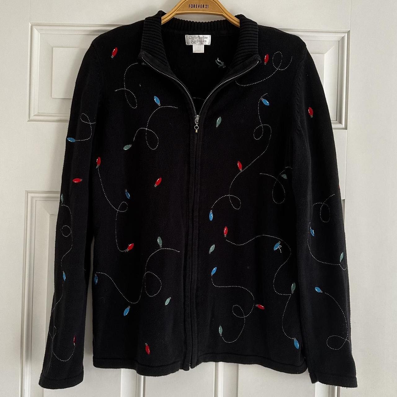 Vintage Vintage 90s Banks Cardigan Sweater Christmas Lights Rainbow Size M / US 6-8 / IT 42-44 - 1 Thumbnail