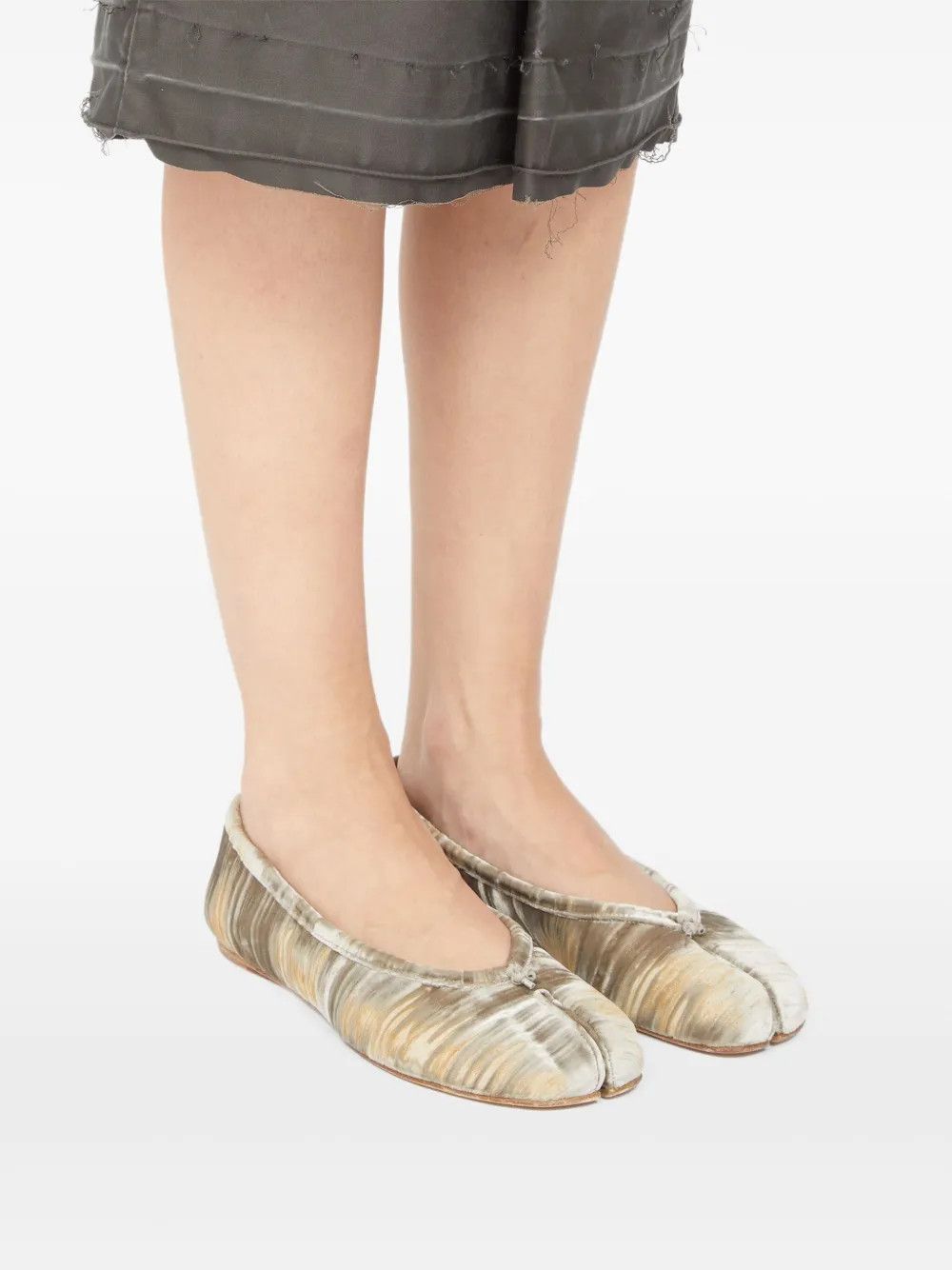 Maison Margiela o1w1db10526 Tabby Toe Flats in Beige/Multi Size US 8 / IT 38 - 6 Thumbnail