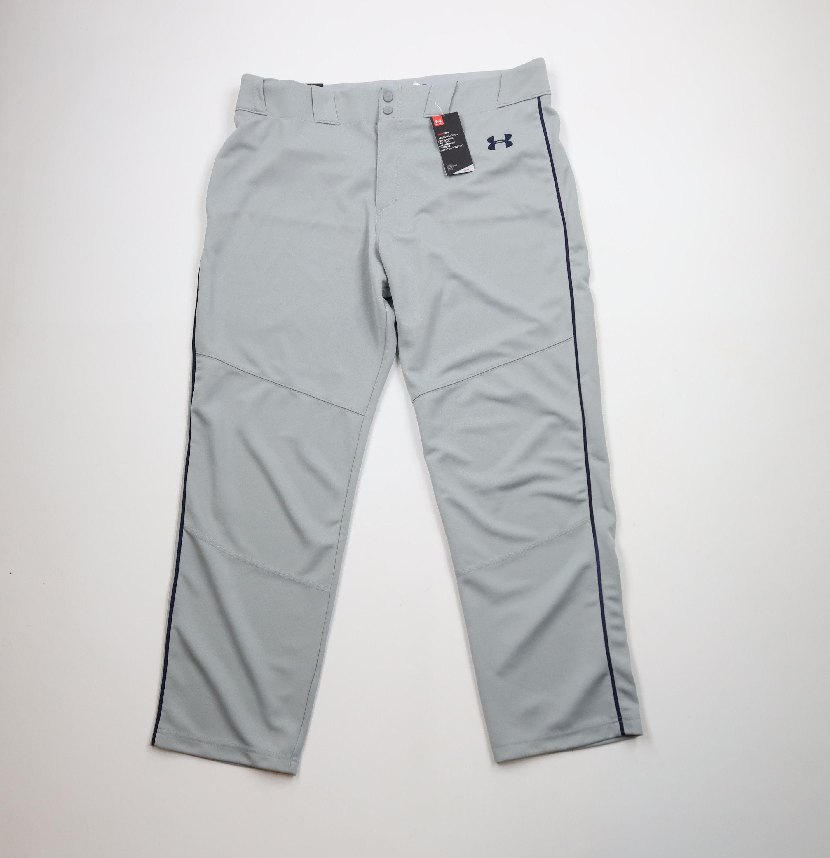 Under Armour × Vintage New Under Armour Baseball Loose Uniform Pants Gray Navy Size US 40 / EU 56 - 1 Thumbnail