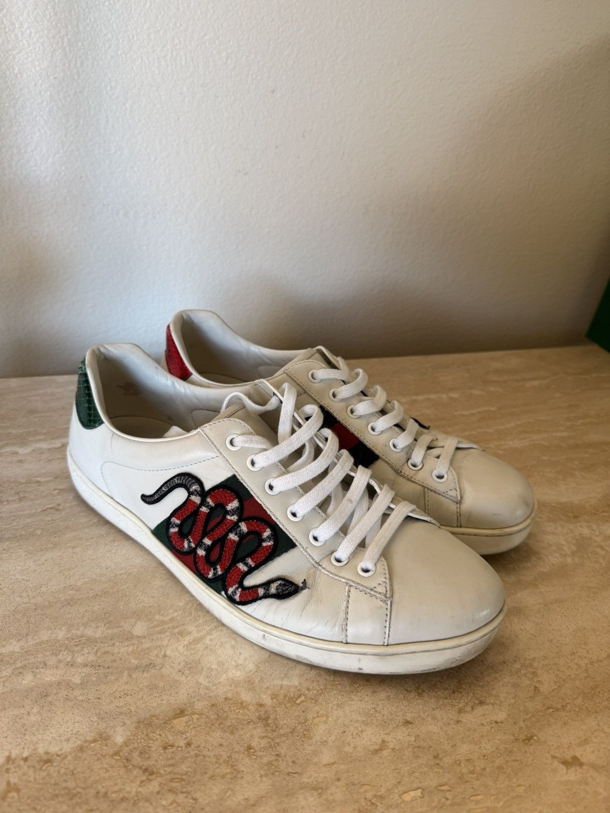 Gucci Gucci Ace Embroidered Sneakers Size US 8.5 / EU 41-42 - 3 Thumbnail