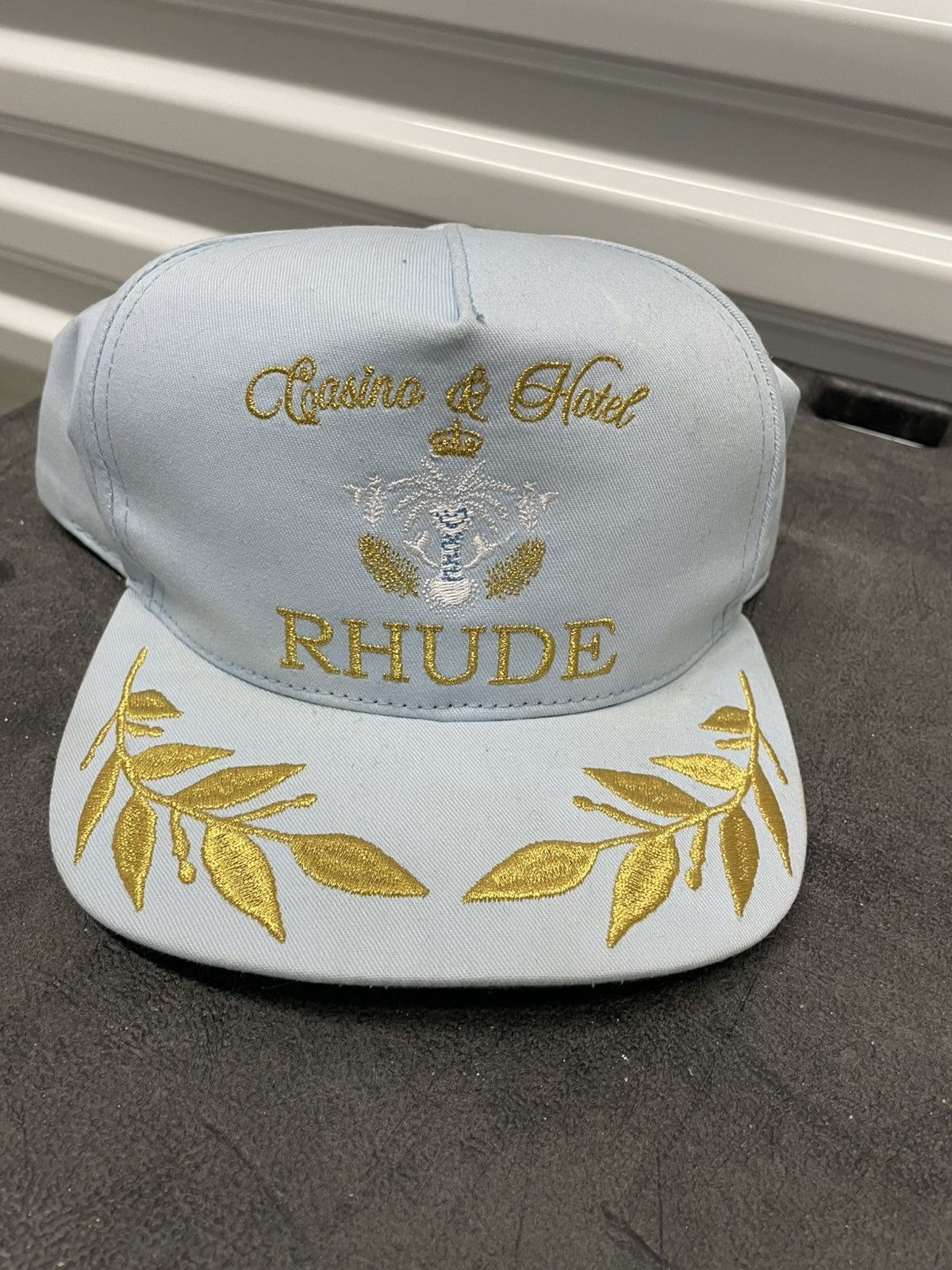Rhude Rhude Blue & Gold Casino Crest Cap Size ONE SIZE - 1 Thumbnail