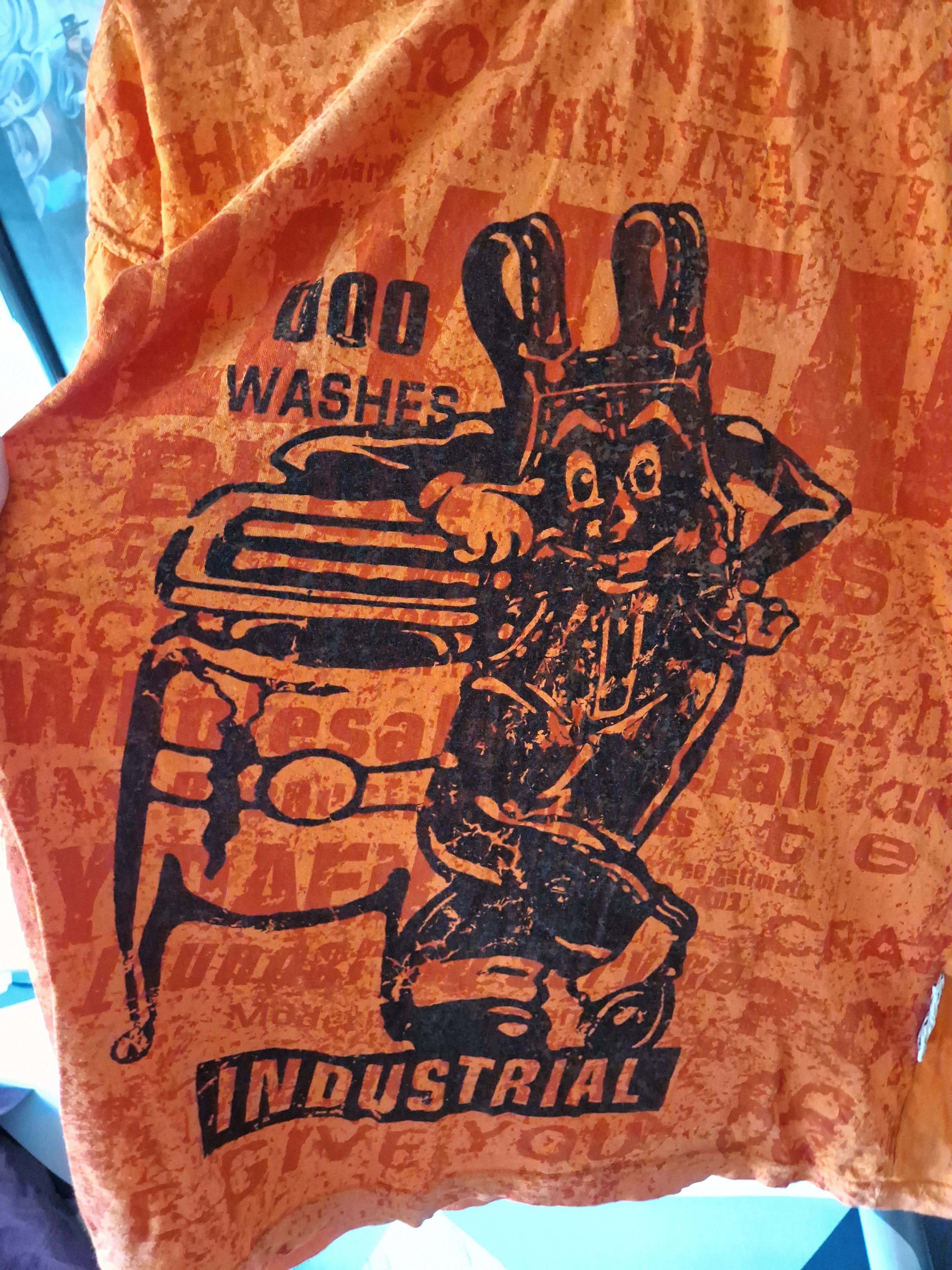 Vintage vintage orange shirt INDUSTRIAL washes billy dean 90s Size US XL / EU 56 / 4 - 2 Thumbnail
