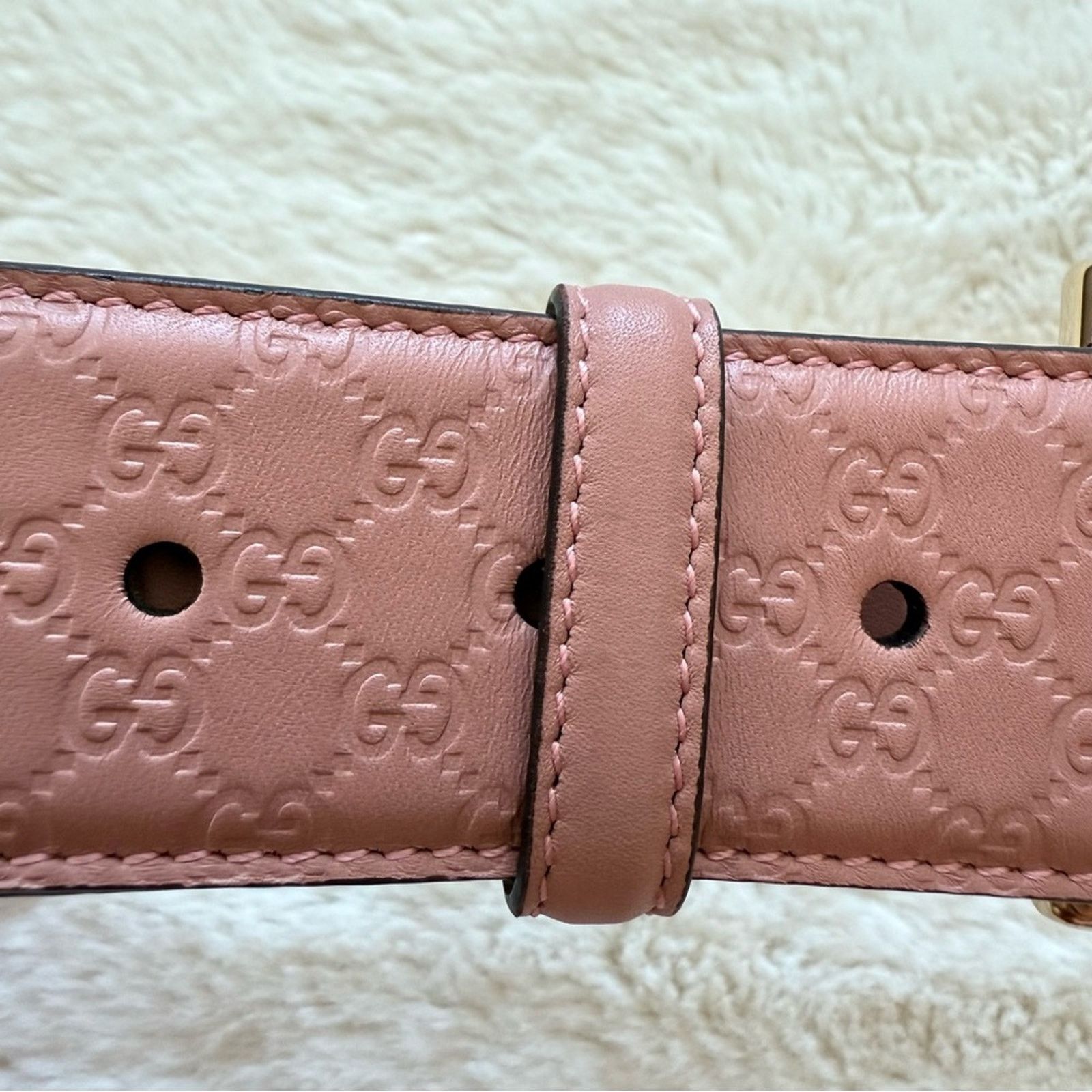 Gucci Gucci GG Marmont pink leather belt size 85/34 Authentic 650$ Size ONE SIZE - 2 Thumbnail