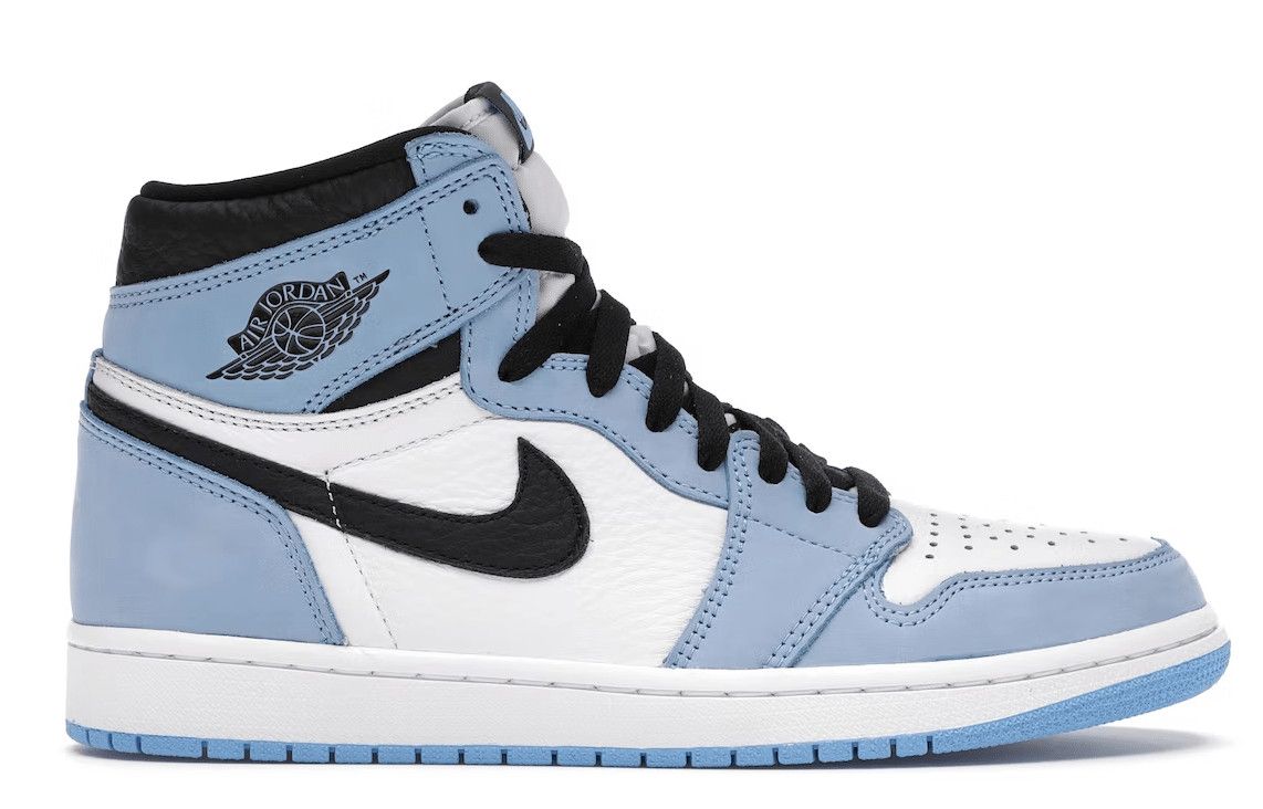 Nike Air Jordan 1 Retro High White University Blue Black Size US 9 / EU 42 - 1 Thumbnail