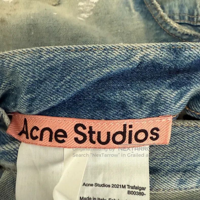 Acne Studios Acne Studios 25SS Washed Blue Splatter Denim Jeans Size US 31 - 3 Thumbnail