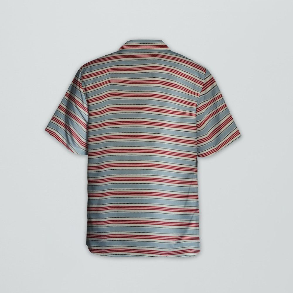 Designer Striped Cotton & Bowling Shirt Size US L / EU 52-54 / 3 - 4 Thumbnail