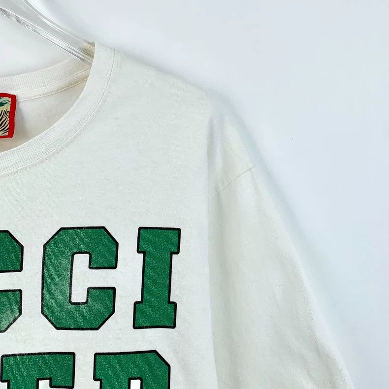 Gucci Gucci White tiger head logo letter print cotton round-neck Size US S / EU 44-46 / 1 - 3 Thumbnail