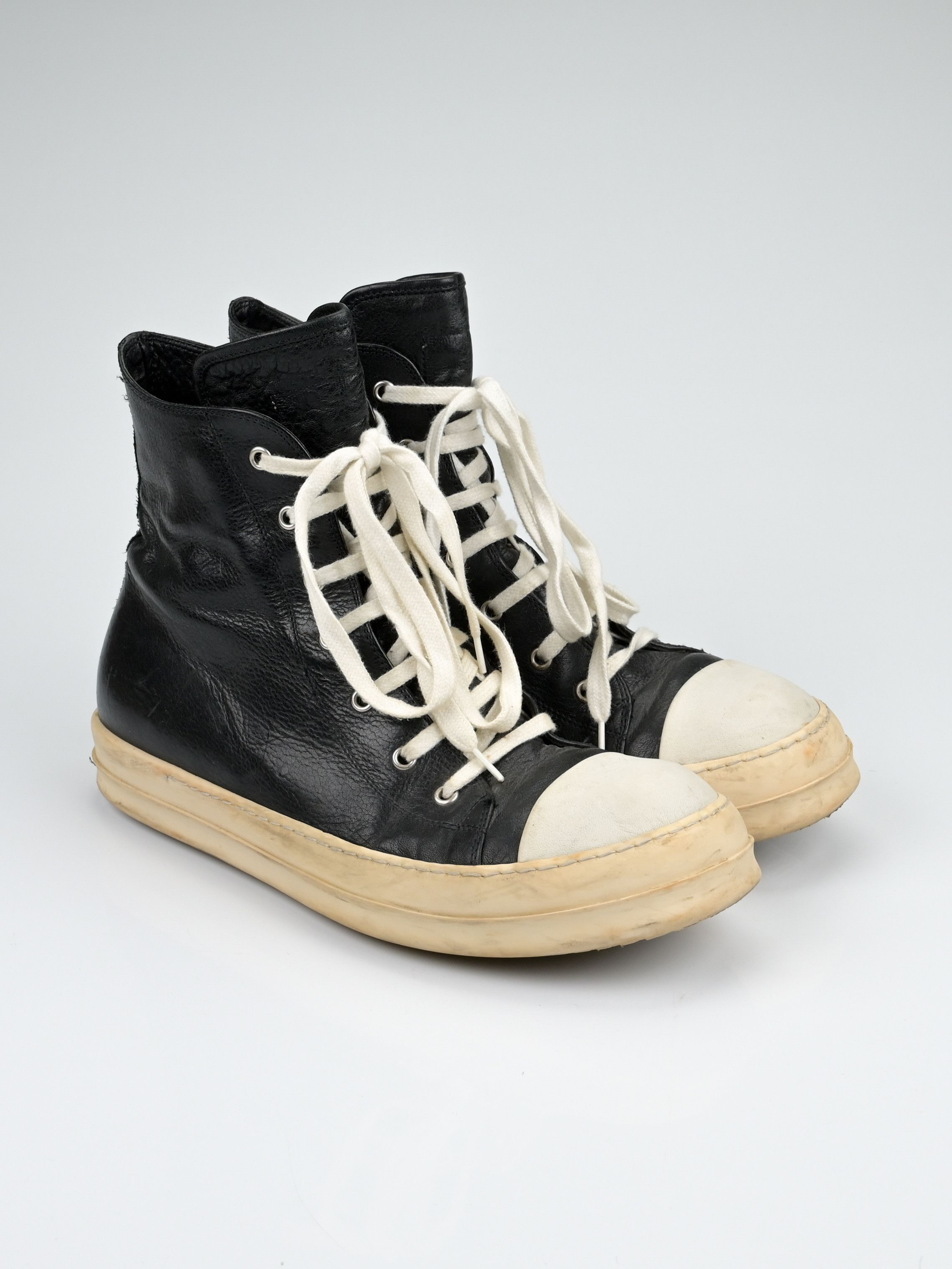 Rick Owens Mainline Leather High Top Ramones Size US 11 / EU 44 - 1 Thumbnail