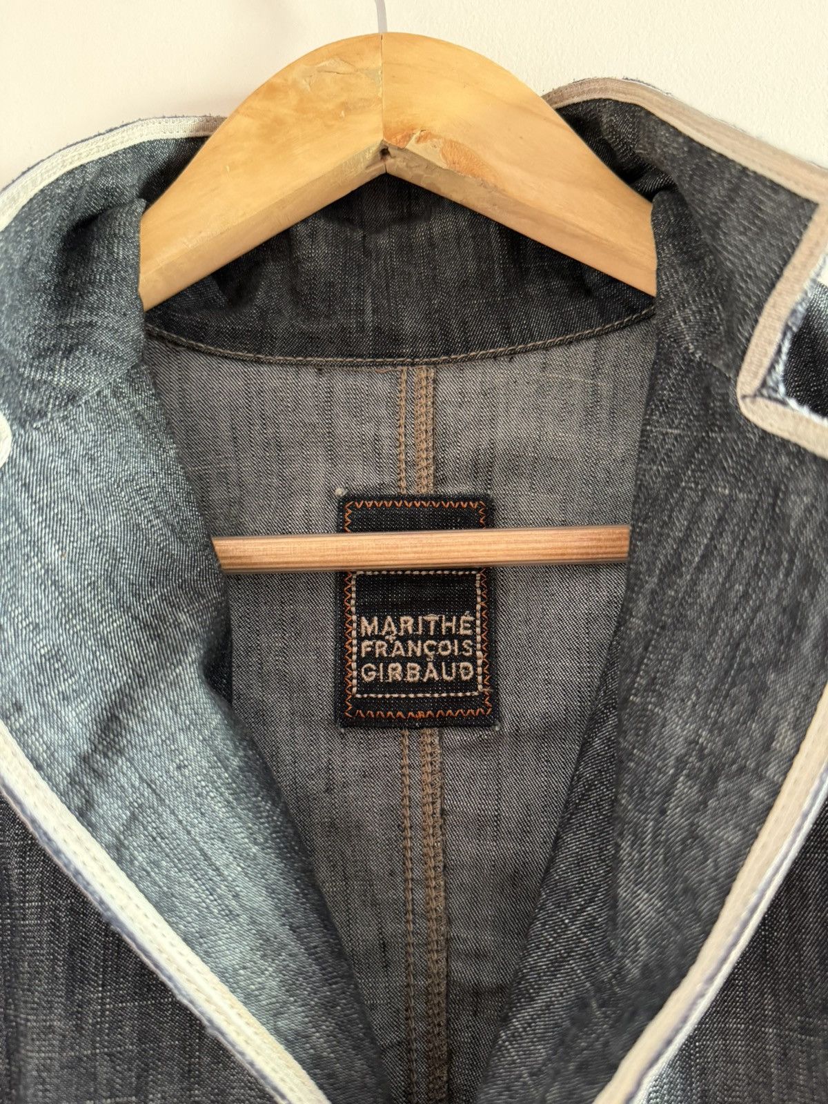Marithe + Francois Girbaud Marithe Francois Girbaud Denim Blazer Cropped Size XS / US 0-2 / IT 36-38 - 8 Thumbnail