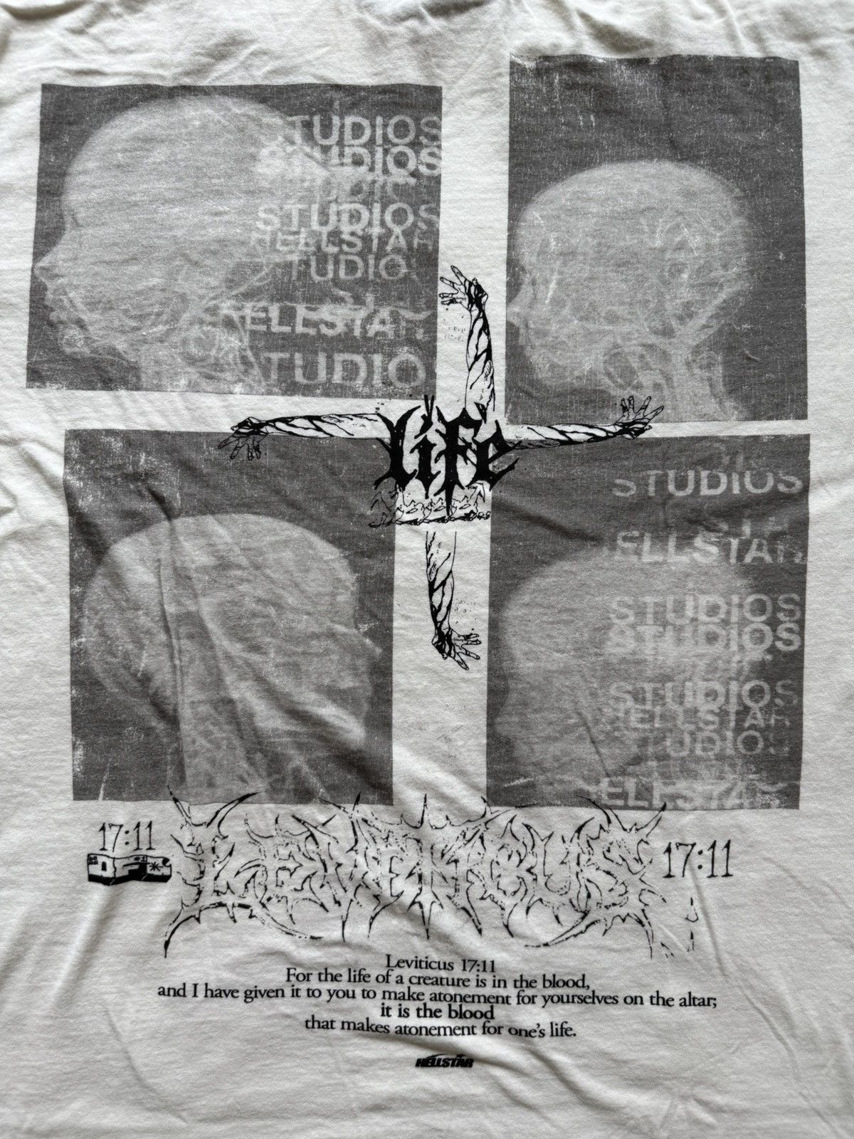 HELLSTAR Hellstar Blood Scan Tee Shirt White Size US M / EU 48-50 / 2 - 7 Thumbnail