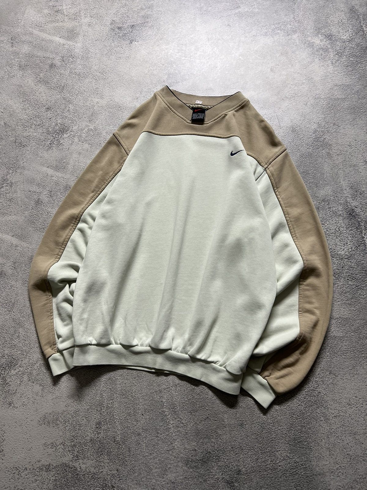 Nike × Vintage Vintage Y2k Nike 💛 Faded Mini Swoosh Sweatshirt 90’s Size US S / EU 44-46 / 1 - 5 Thumbnail