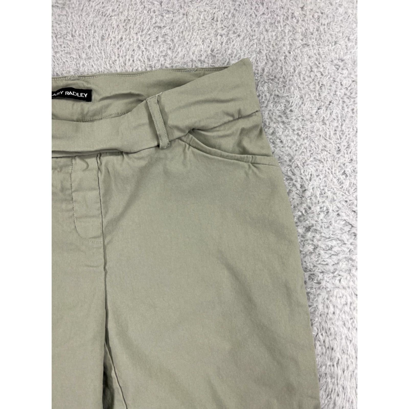Vintage Hilary Radley Shorts Womens Small Green Bermuda Casual Activewear 5-Pocket Design Pockets 9 in Inseam Rayon Blend Viscose Wrap: No Size 28" / US 6 / IT 42 - 7 Thumbnail