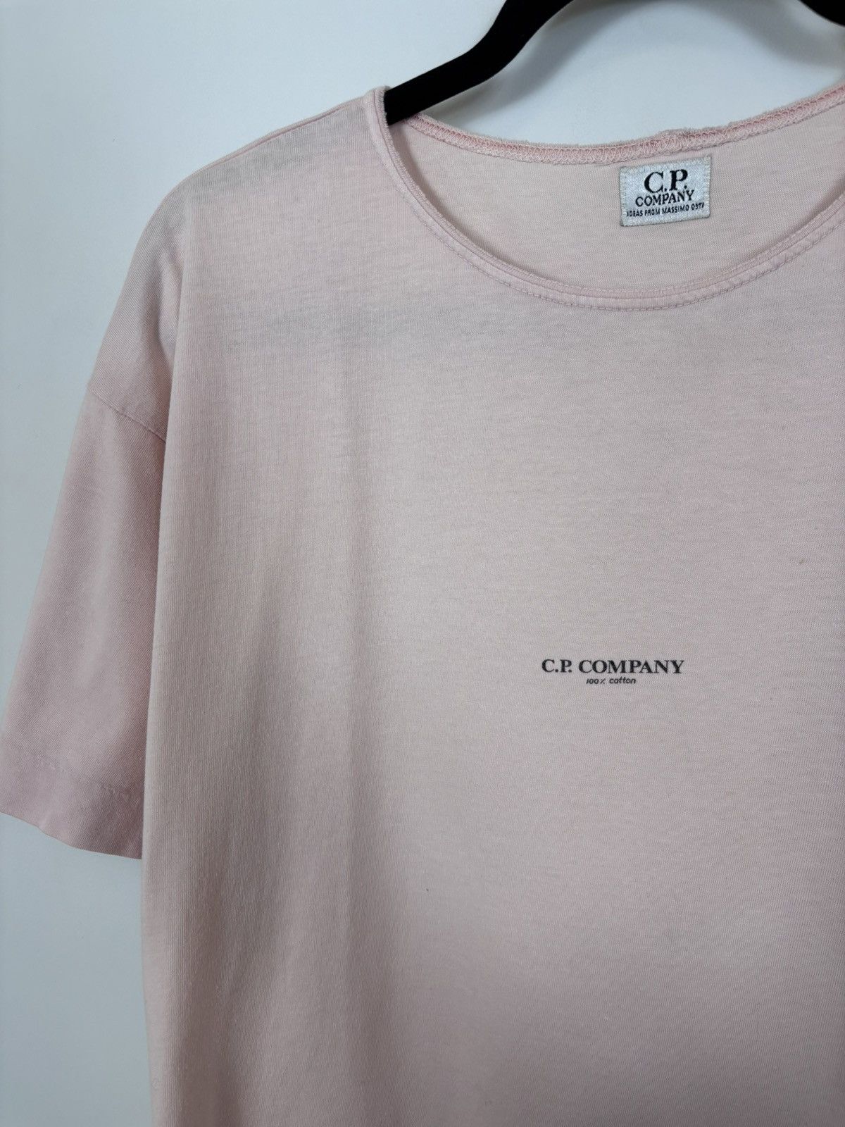 C.P. Company Vintage 1990s C.P. Company Center Logo Rose Pink T-Shirt Tee Size US M / EU 48-50 / 2 - 4 Thumbnail