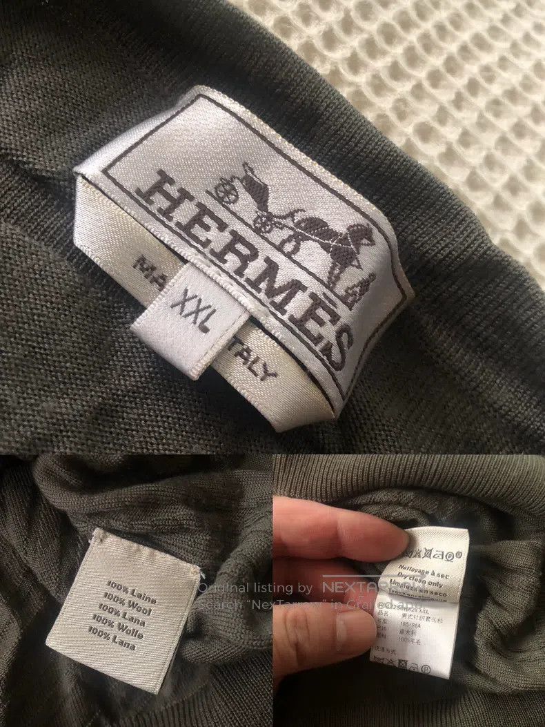 Hermes Hermes 100% Wool Knit Sweater Size US XXL / EU 58 / 5 - 5 Thumbnail