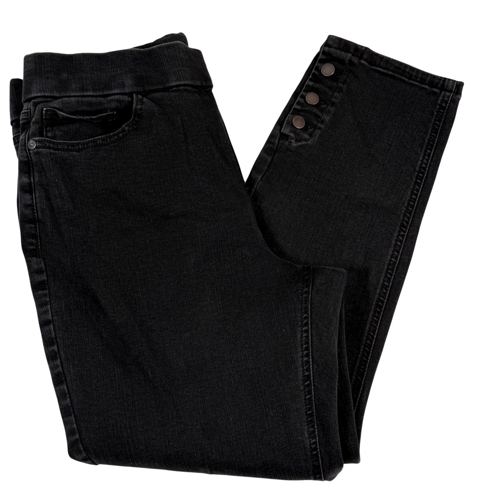 Liz Claiborne Liz Claiborne Jegging Amber Pull-On Black 12 Slim Ankle 25in Inseam Jeans Women’s Size 34" / US 12 / IT 48 - 2 Thumbnail