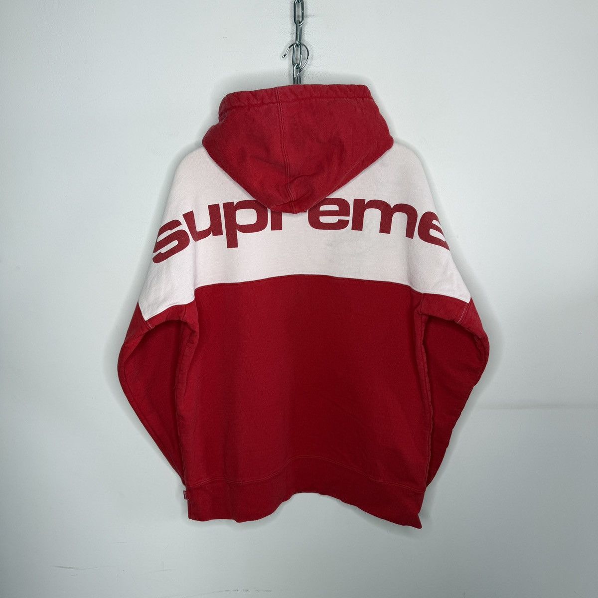 Supreme Supreme Sweatshirt Logo 2017 Hoodie Red White Size US L / EU 52-54 / 3 - 8 Thumbnail