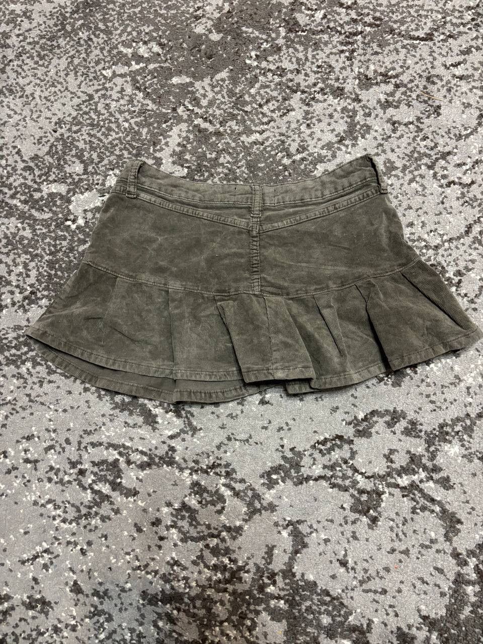 Bdg × Japanese Brand BDG Urban Outfitters High Waisted Grey Corduroy Y2K Skirt Size 23" - 8 Thumbnail